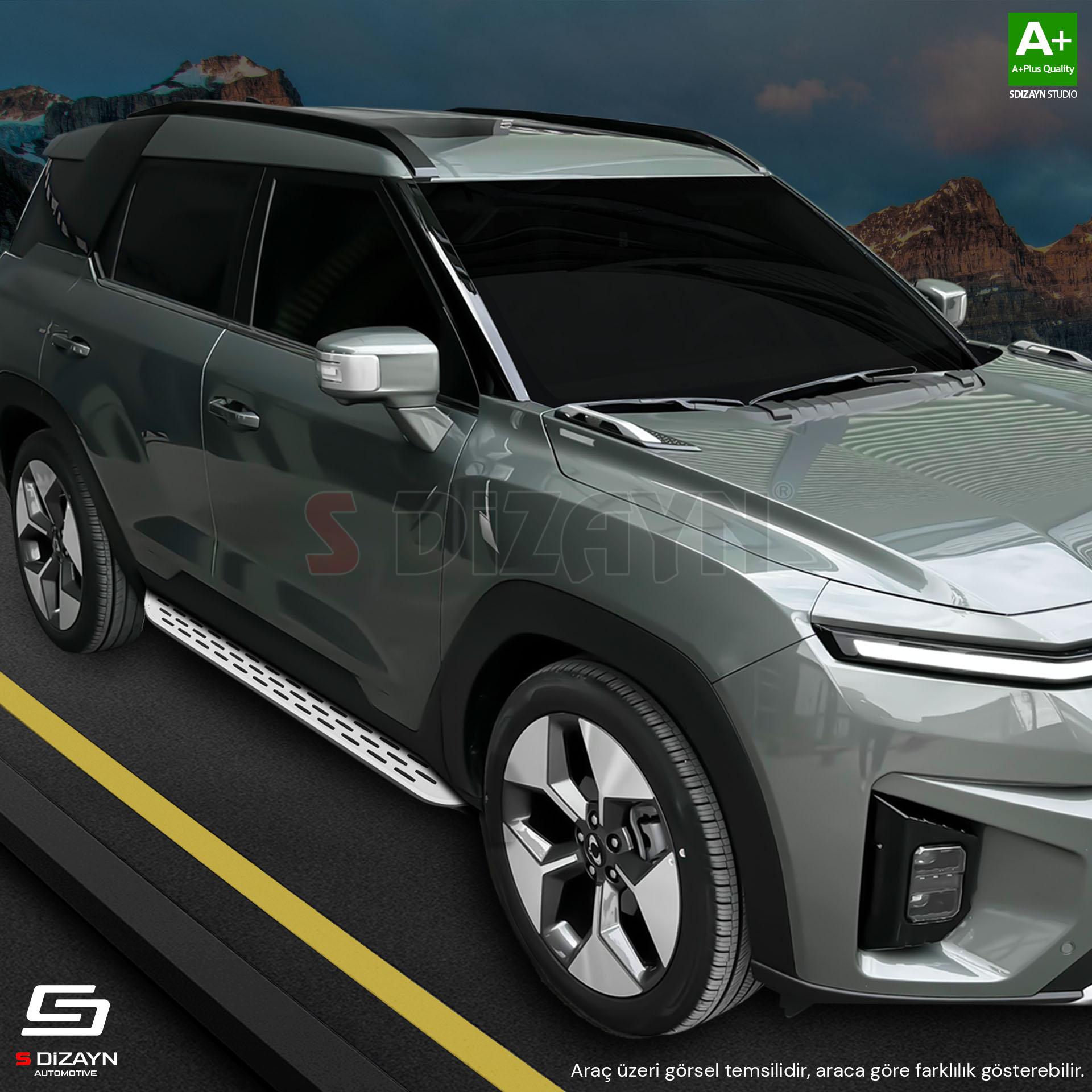 S-Dizayn BYD Atto 3 OEM Still Pro V1 Aluminyum Yan Basamak 183 Cm 2022 Üzeri S-Dizayn BYD Atto 3 OEM Still Pro V1 Aluminyum Yan Basamak 183 Cm 2022 Üzeri