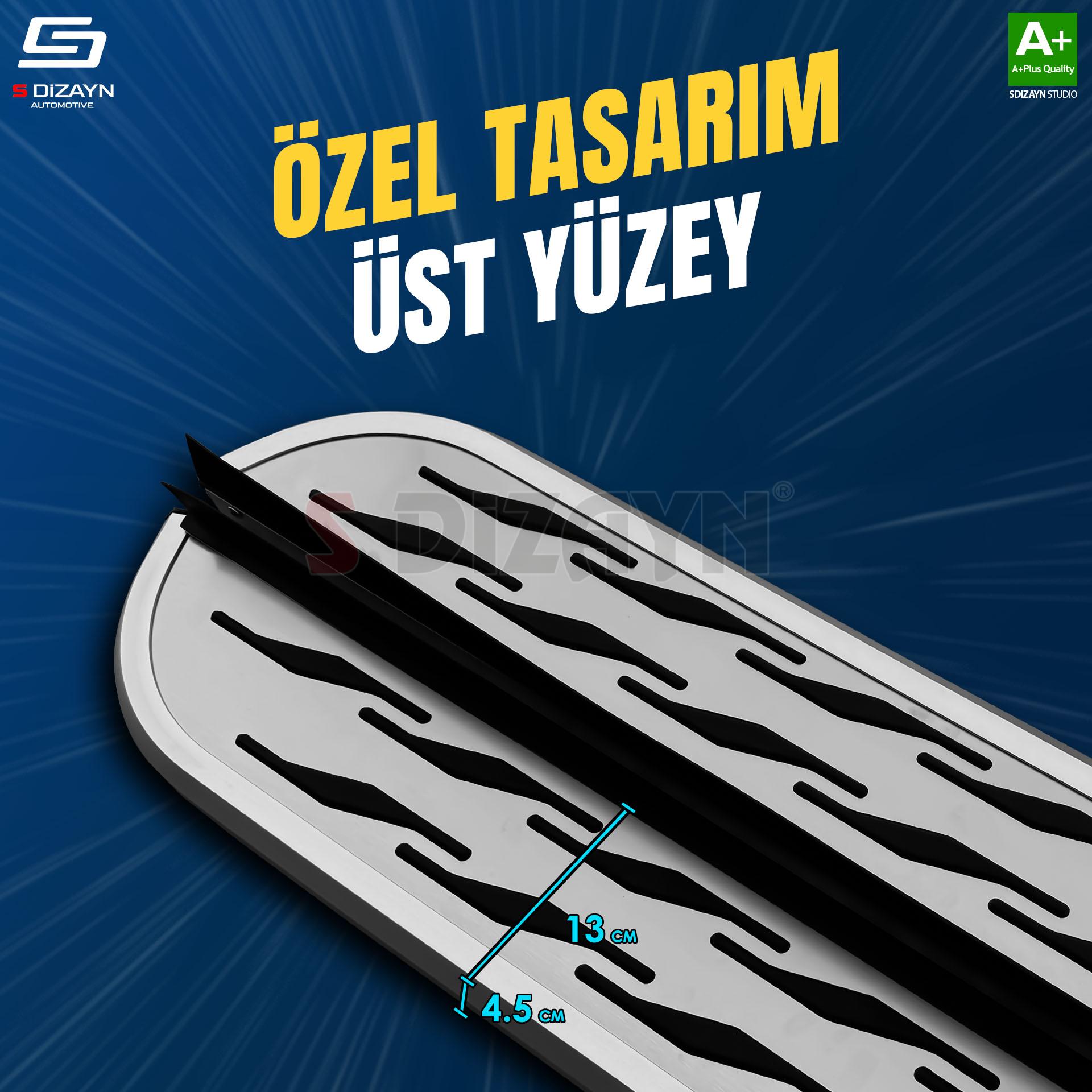 S-Dizayn BYD Atto 3 OEM Still Pro V2 Aluminyum Yan Basamak 183 Cm 2022 Üzeri S-Dizayn BYD Atto 3 OEM Still Pro V2 Aluminyum Yan Basamak 183 Cm 2022 Üzeri