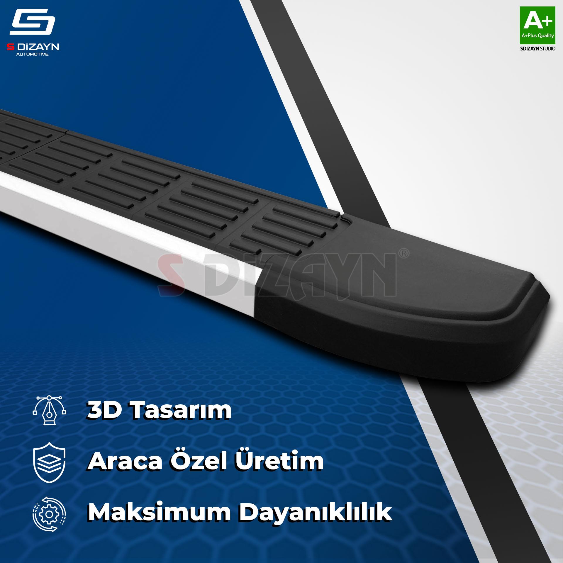 S-Dizayn BYD Atto 3 S-Line Aluminyum Yan Basamak 193 Cm 2022 Üzeri S-Dizayn BYD Atto 3 S-Line Aluminyum Yan Basamak 193 Cm 2022 Üzeri
