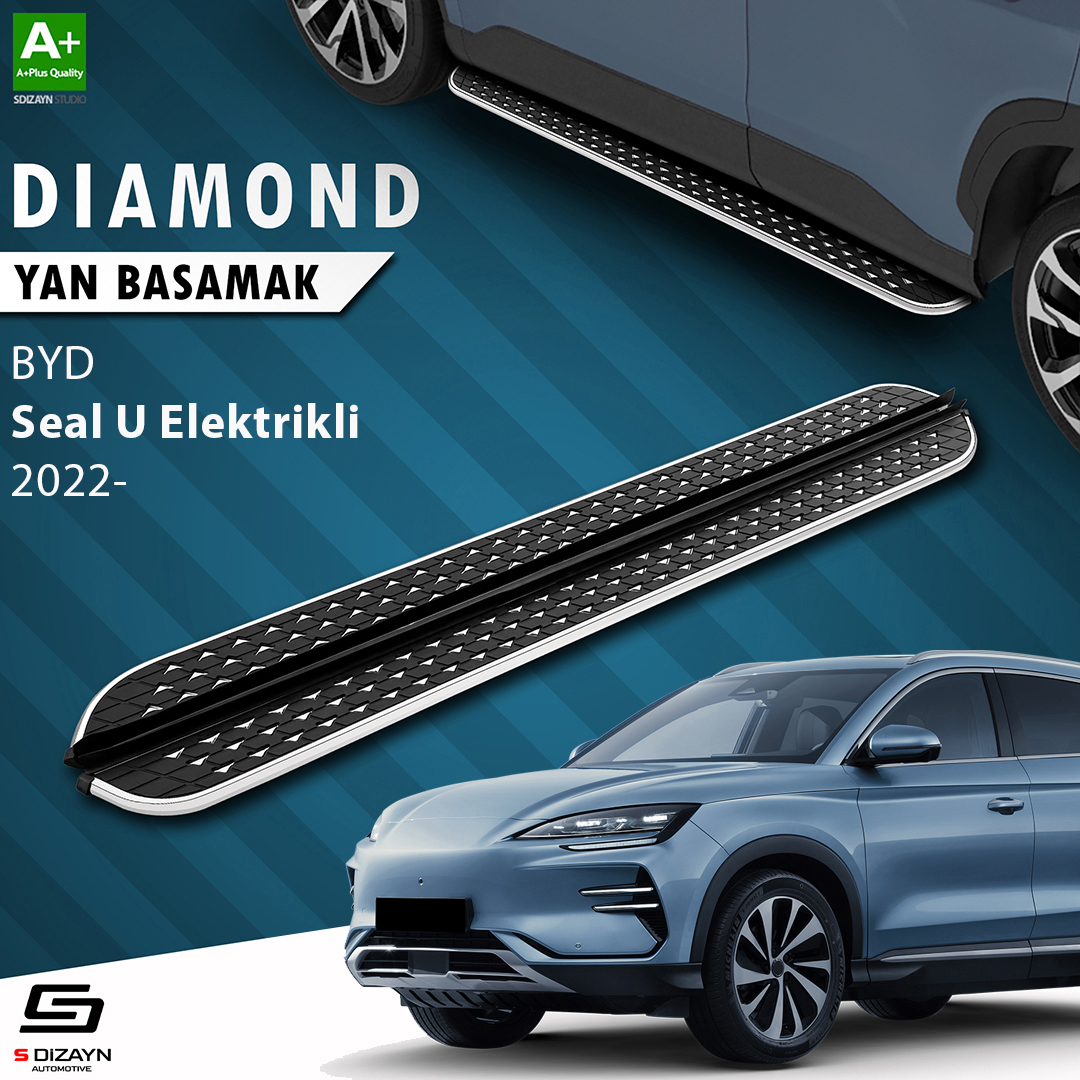 S-Dizayn BYD Seal U Elektrikli Diamond Krom Krom Yan Basamak 193 Cm 2022 Üzeri A+ Kalite S-Dizayn BYD Seal U Elektrikli Diamond Krom Krom Yan Basamak 193 Cm 2022 Üzeri A+ Kalite