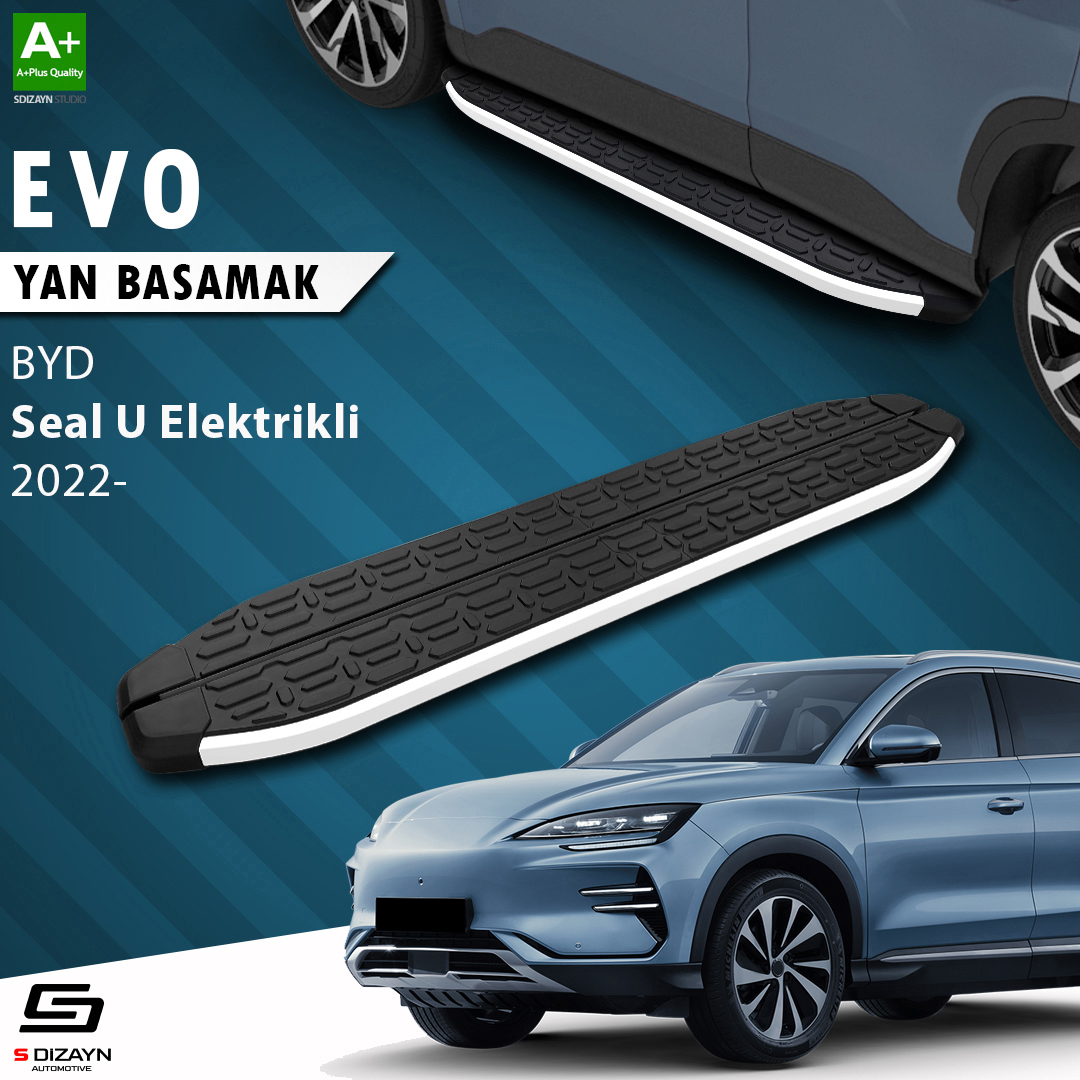 S-Dizayn BYD Seal U Elektrikli Evo Aluminyum Yan Basamak 193 Cm 2022 Üzeri A+ Kalite S-Dizayn BYD Seal U Elektrikli Evo Aluminyum Yan Basamak 193 Cm 2022 Üzeri A+ Kalite