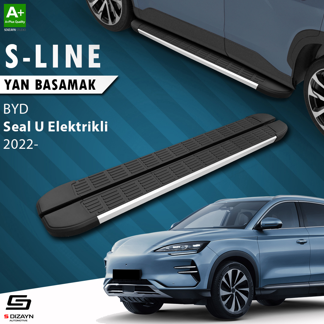 S-Dizayn BYD Seal U Elektrikli S-Line Aluminyum Yan Basamak 193 Cm 2022 Üzeri A+ Kalite S-Dizayn BYD Seal U Elektrikli S-Line Aluminyum Yan Basamak 193 Cm 2022 Üzeri A+ Kalite