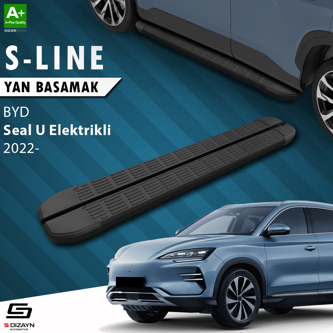 S-Dizayn BYD Seal U Elektrikli S-Line Siyah Yan Basamak 193 Cm 2022 Üzeri A+ Kalite S-Dizayn BYD Seal U Elektrikli S-Line Siyah Yan Basamak 193 Cm 2022 Üzeri A+ Kalite