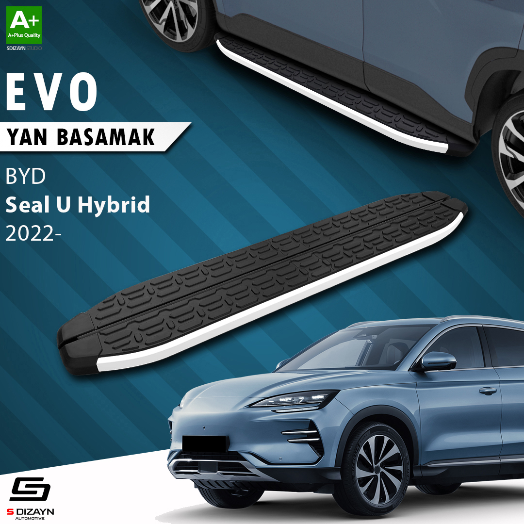 S-Dizayn BYD Seal U Hybrid Evo Aluminyum Yan Basamak 193 Cm 2022 Üzeri A+ Kalite S-Dizayn BYD Seal U Hybrid Evo Aluminyum Yan Basamak 193 Cm 2022 Üzeri A+ Kalite