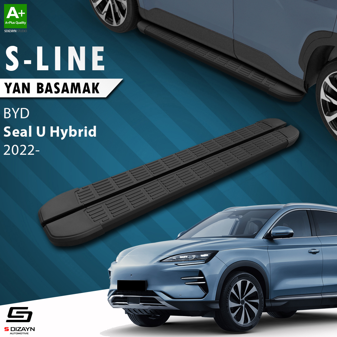 S-Dizayn BYD Seal U Hybrid S-Line Siyah Yan Basamak 193 Cm 2022 Üzeri A+ Kalite S-Dizayn BYD Seal U Hybrid S-Line Siyah Yan Basamak 193 Cm 2022 Üzeri A+ Kalite