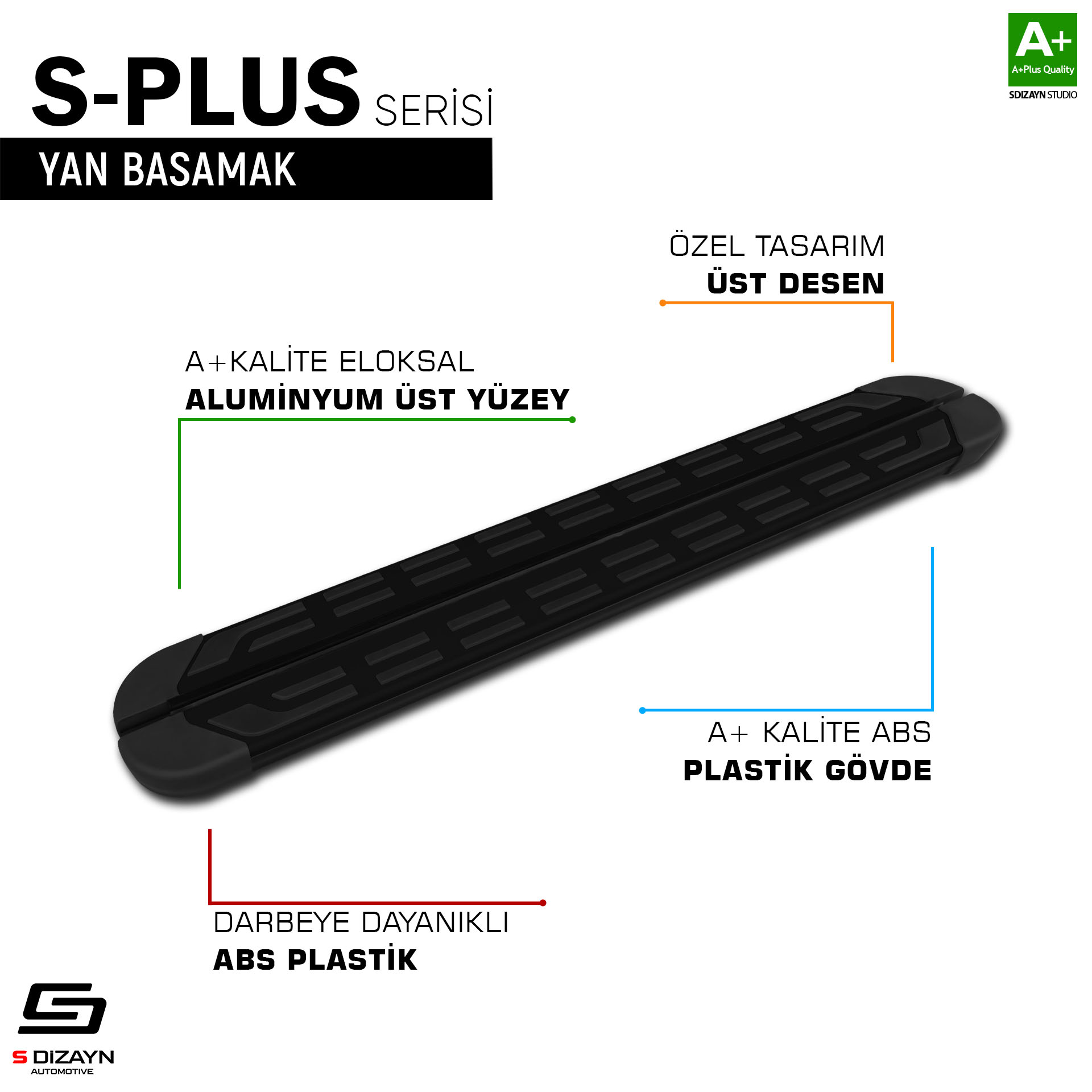 S-Dizayn BYD Seal U Hybrid S-Plus Siyah Yan Basamak 193 Cm 2022 Üzeri A+ Kalite S-Dizayn BYD Seal U Hybrid S-Plus Siyah Yan Basamak 193 Cm 2022 Üzeri A+ Kalite