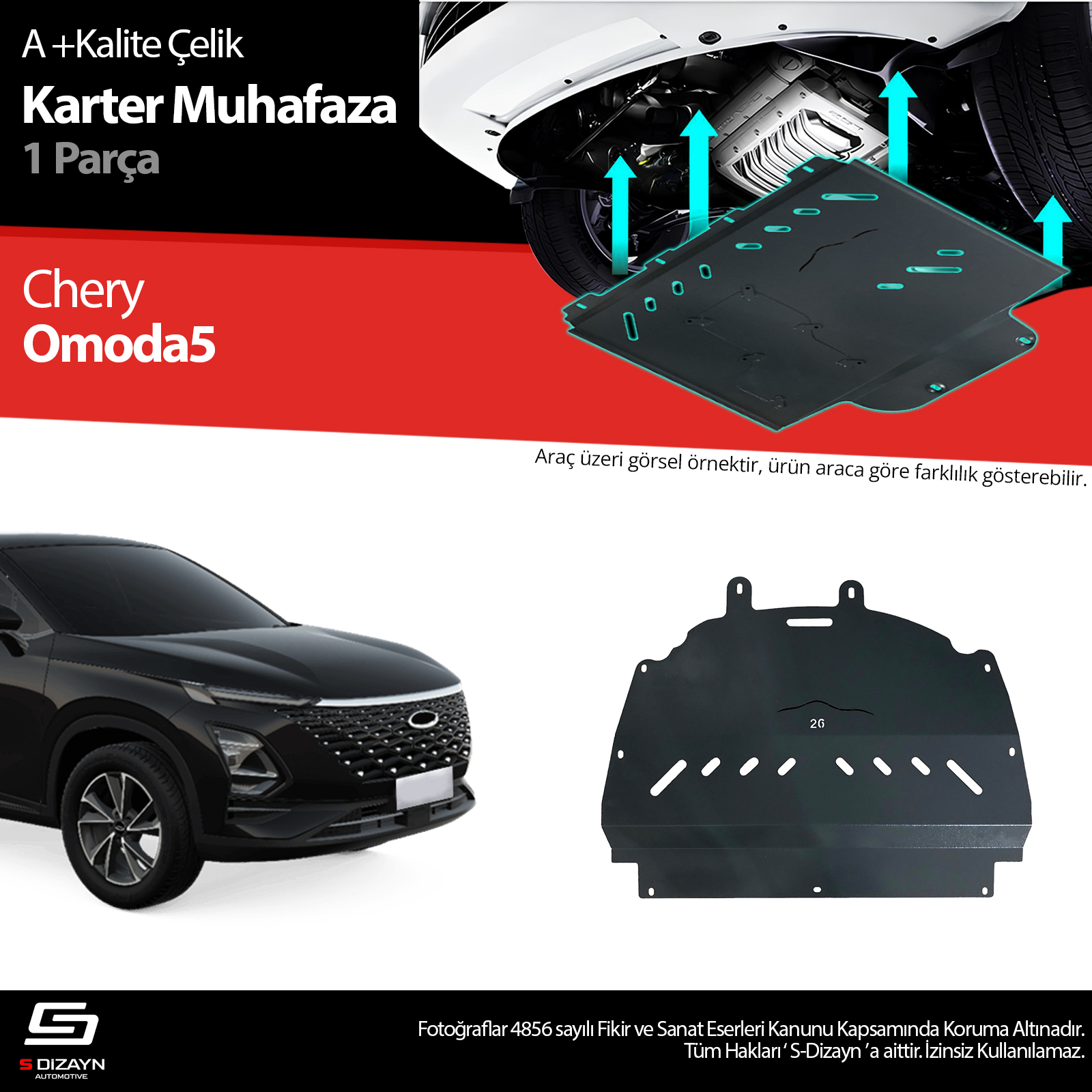 S-Dizayn Chery Omoda5 Çelik Karter Muhafaza Koruma 2022 Üzeri A+ Kalite S-Dizayn Chery Omoda5 Çelik Karter Muhafaza Koruma 2022 Üzeri A+ Kalite