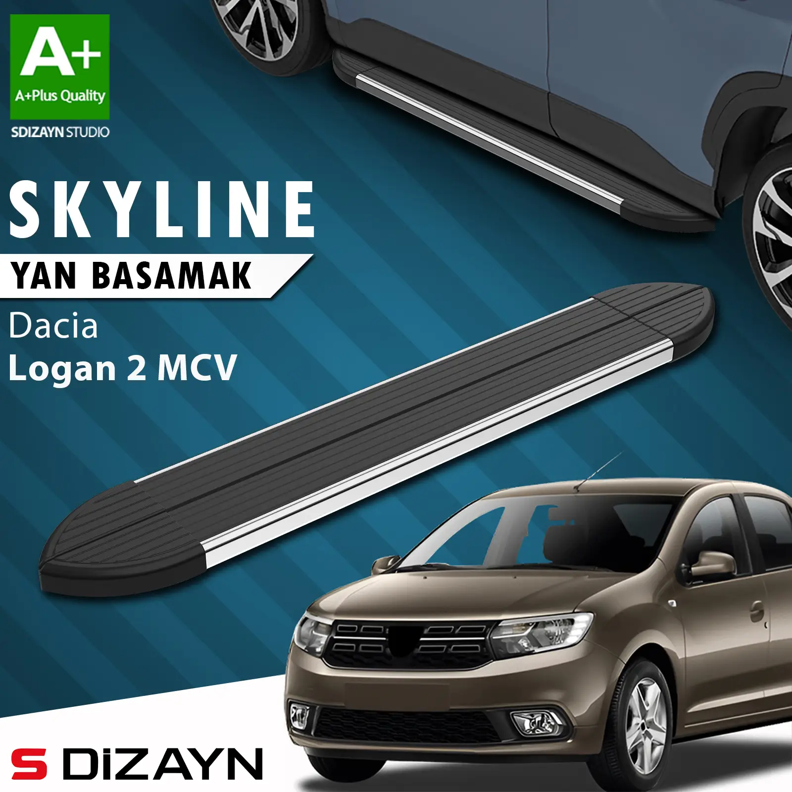 Dacia Logan 2 MCV Skyline Krom Yan Basamak 183 Cm 2013-2020 A+ Kalite