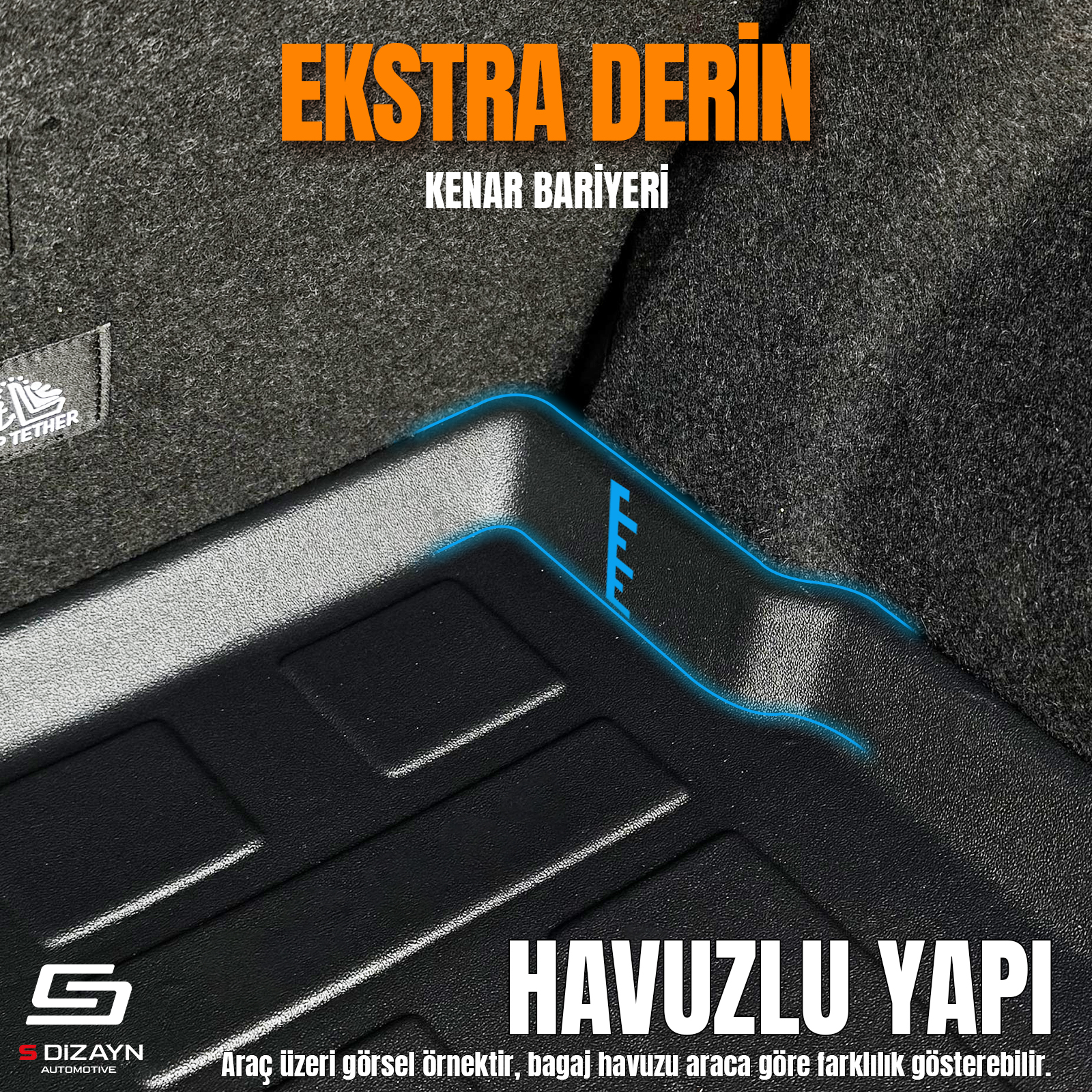 S-Dizayn Fiat Doblo Geniş Aile 3D Pro Bagaj Havuzu 2010-2022 A+ Kalite S-Dizayn Fiat Doblo Geniş Aile 3D Pro Bagaj Havuzu 2010-2022 A+ Kalite