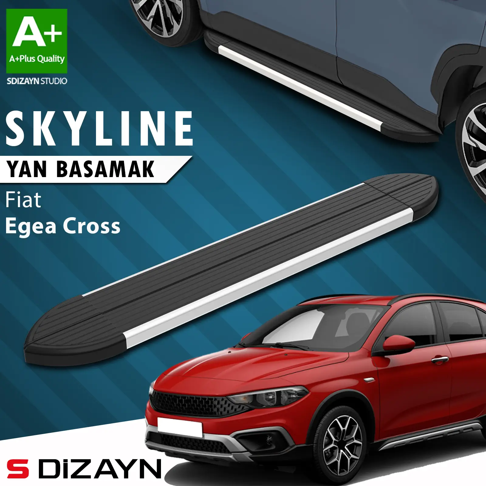 Fiat Egea Cross Skyline Aluminyum Yan Basamak 183 Cm 2020 Üzeri A+ Kalite