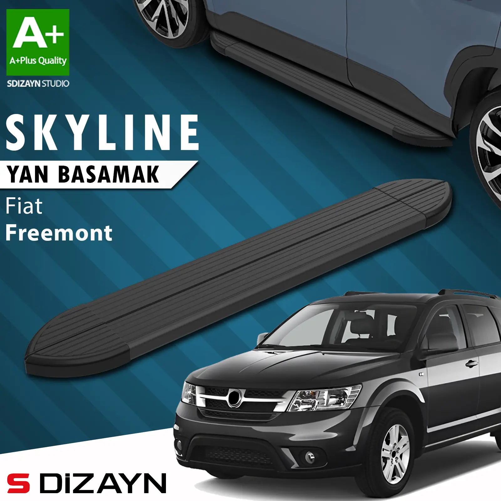 Fiat Freemont Skyline Siyah Yan Basamak 183 Cm 2010-2020 A+ Kalite