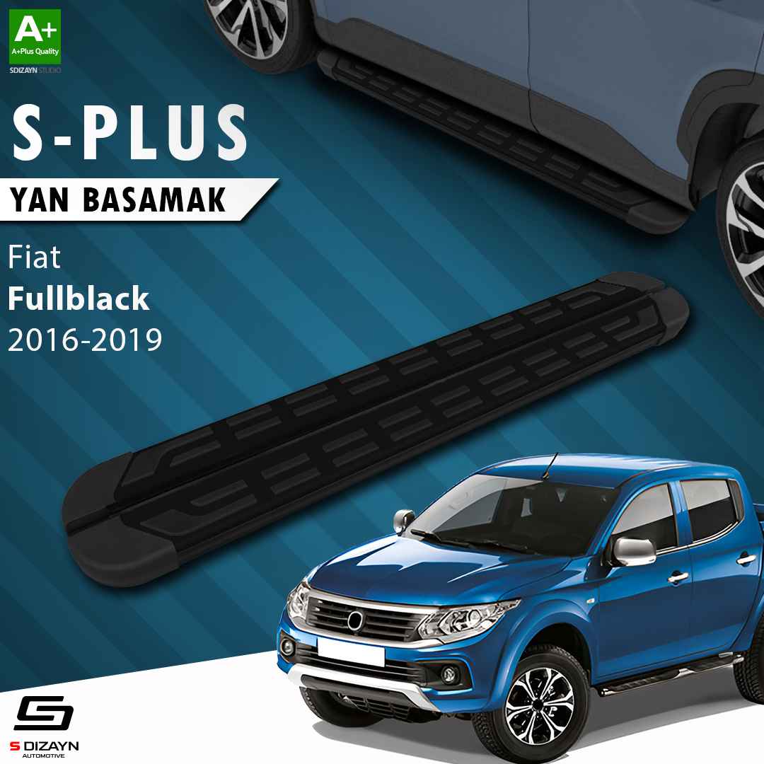 S-Dizayn Fiat Fullback S-Plus Siyah Yan Basamak 193 Cm 2016-2019 A+ Kalite S-Dizayn Fiat Fullback S-Plus Siyah Yan Basamak 193 Cm 2016-2019 A+ Kalite
