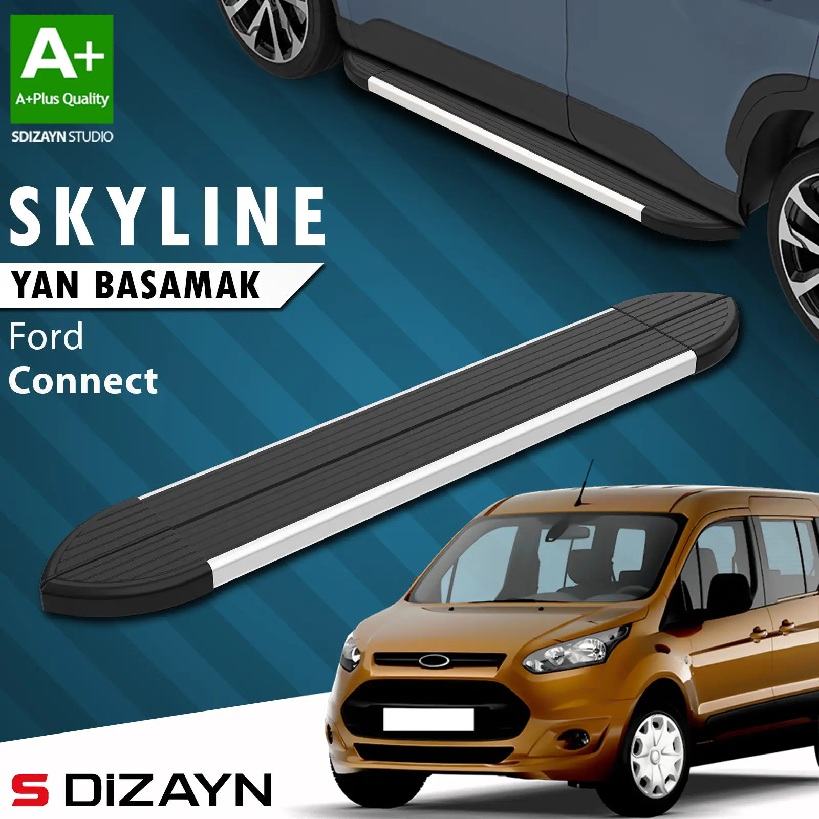Ford Connect Skyline Aluminyum Yan Basamak 183 Cm 2002-2014 A+ Kalite