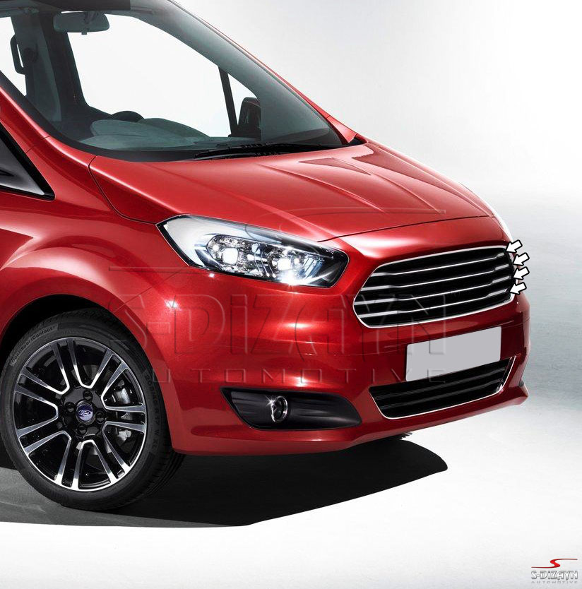 S-Dizayn Ford Courier Krom Ön Panjur 4 Prç 2014-2017 S-Dizayn Ford Courier Krom Ön Panjur 4 Prç 2014-2017