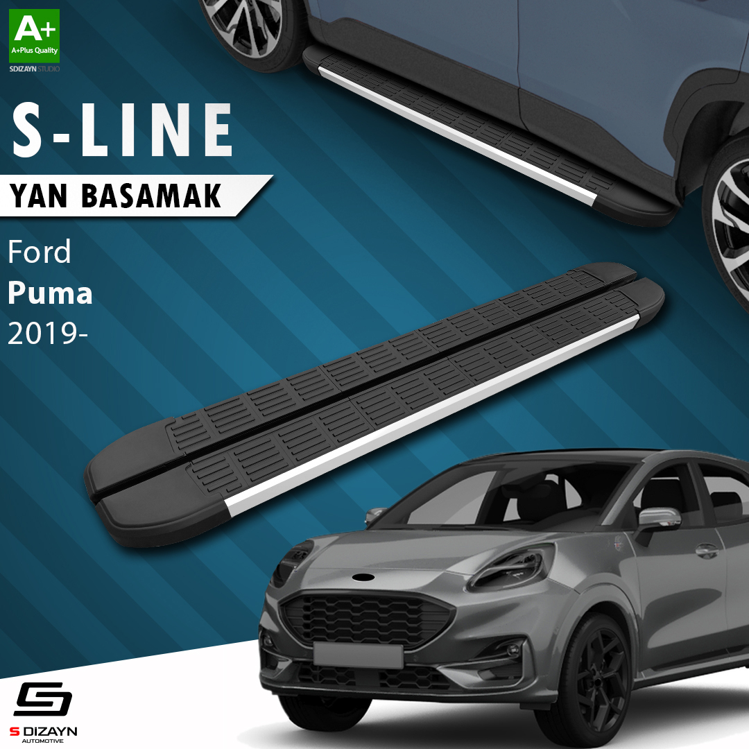 S-Dizayn Ford Puma S-Line Aluminyum Yan Basamak 173 Cm 2019 Üzeri A+ Kalite S-Dizayn Ford Puma S-Line Aluminyum Yan Basamak 173 Cm 2019 Üzeri A+ Kalite