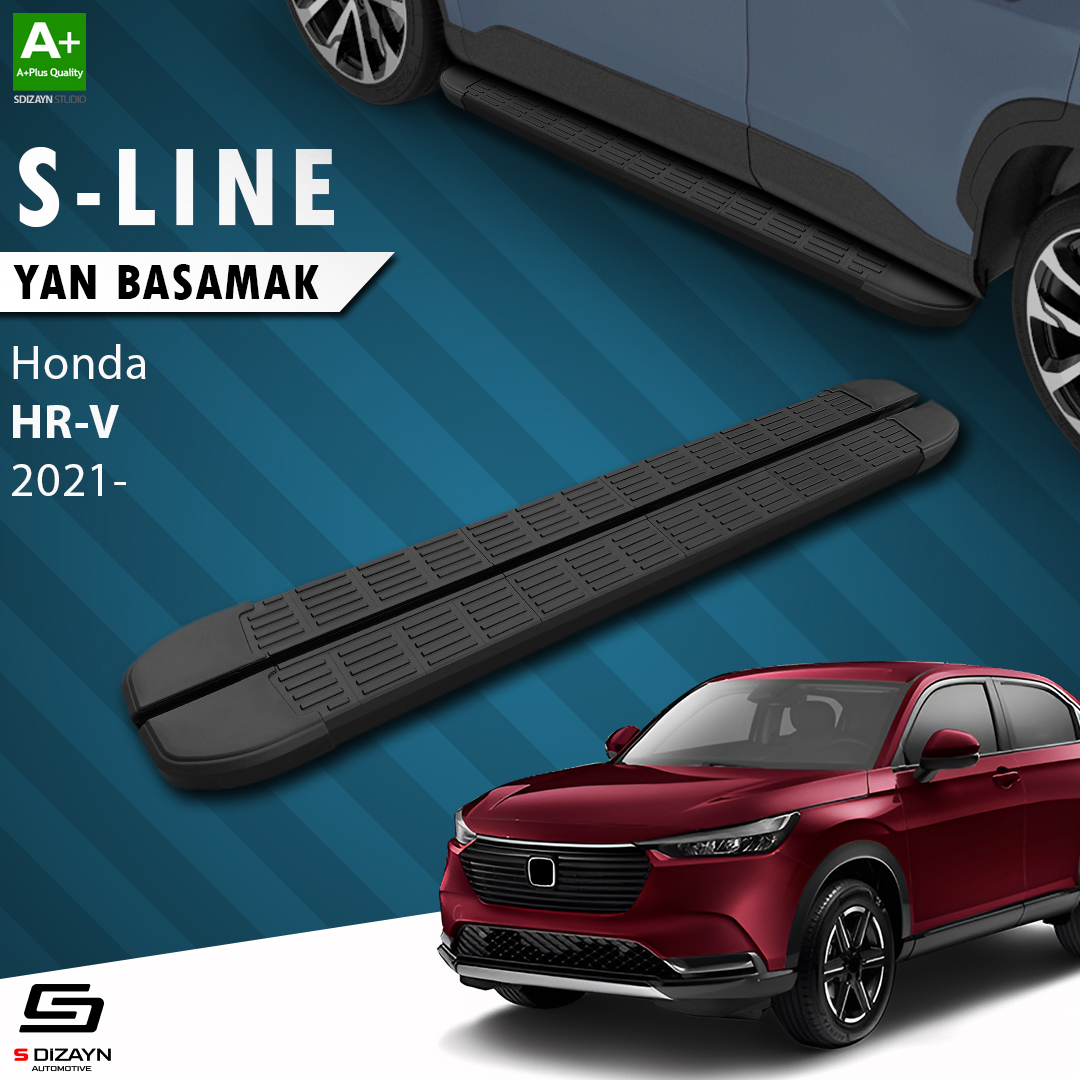 S-Dizayn Honda HR-V 3 S-Line Siyah Yan Basamak 173 Cm 2021 Üzeri S-Dizayn Honda HR-V 3 S-Line Siyah Yan Basamak 173 Cm 2021 Üzeri