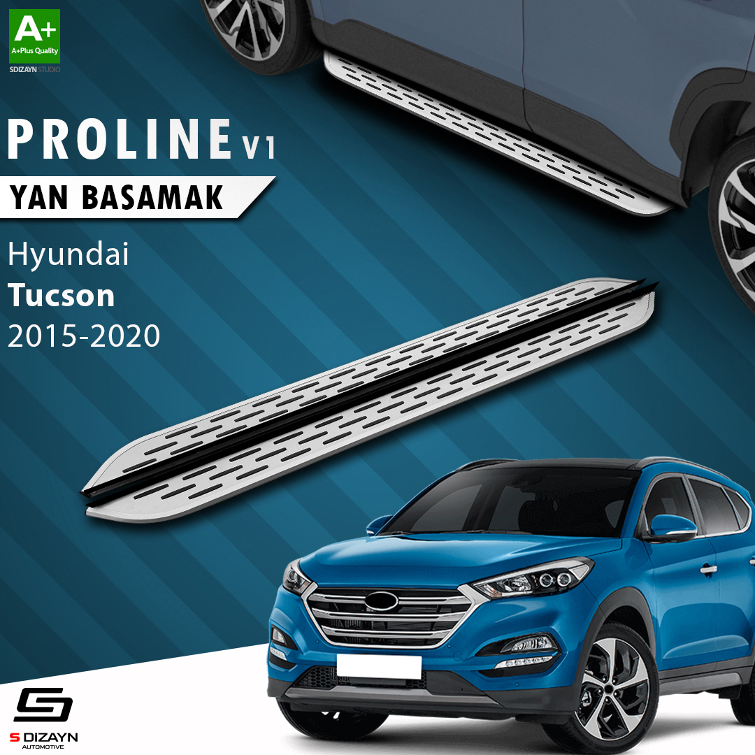 S-Dizayn Hyundai Tucson 3 OEM Still Pro V1 Aluminyum Yan Basamak 173 Cm 2015-2020 A+ Kalite S-Dizayn Hyundai Tucson 3 OEM Still Pro V1 Aluminyum Yan Basamak 173 Cm 2015-2020 A+ Kalite