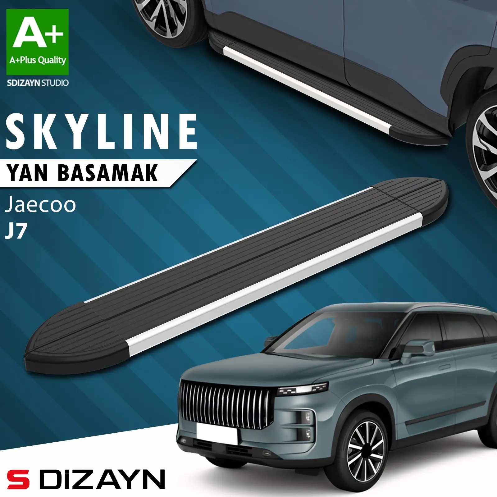 Jaecoo J7 Skyline Aluminyum Yan Basamak 183 Cm 2023 Üzeri A+ Kalite