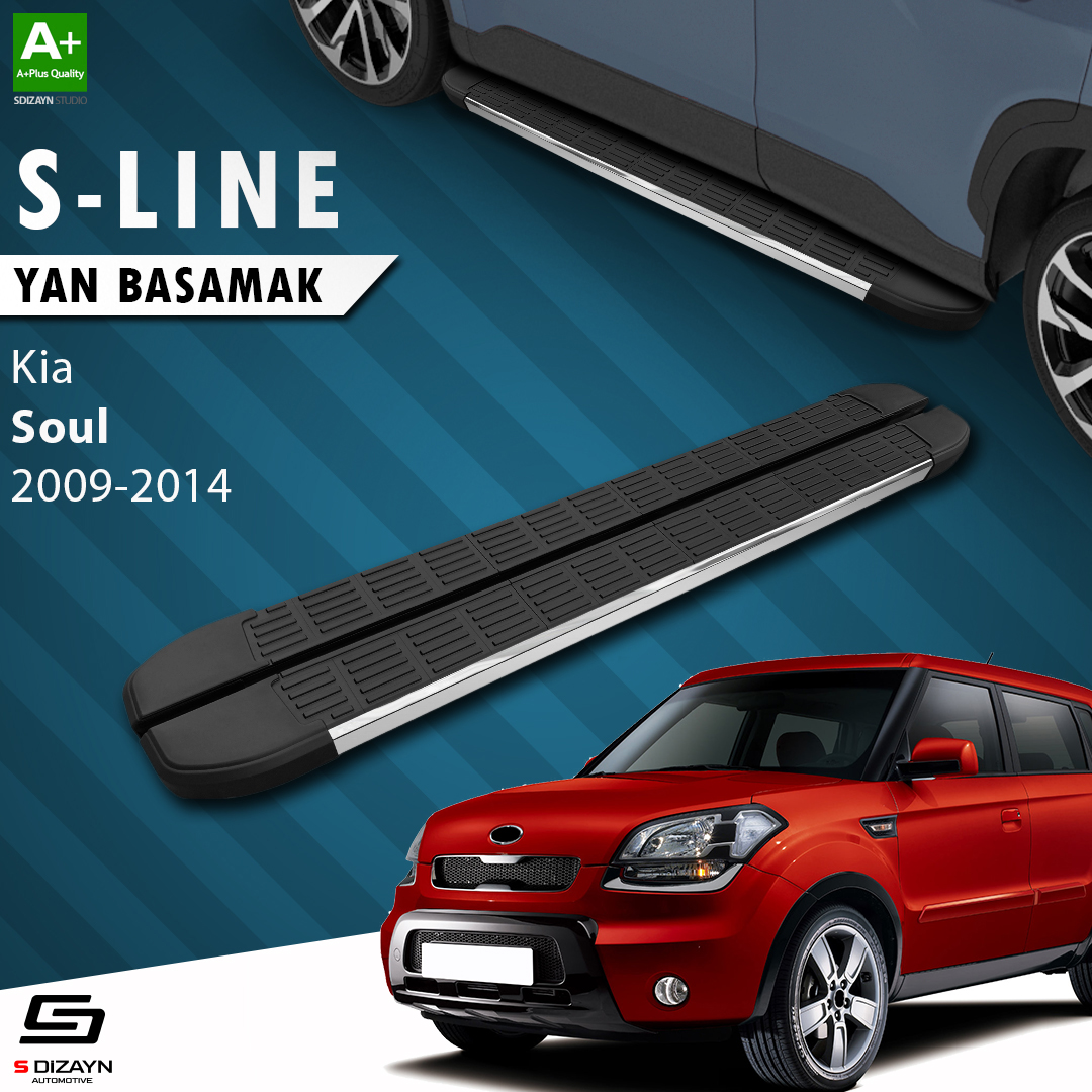 S-Dizayn Kia Soul S-Line Krom Yan Basamak 173 Cm 2009-2014 A+ Kalite S-Dizayn Kia Soul S-Line Krom Yan Basamak 173 Cm 2009-2014 A+ Kalite