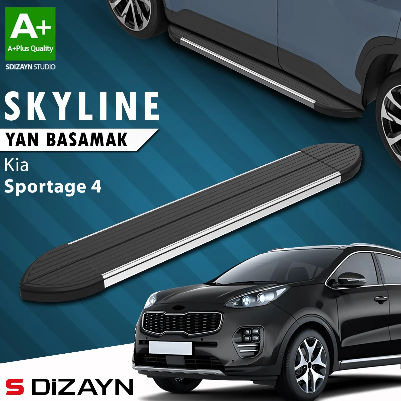 Kia Sportage 4 Skyline Krom Yan Basamak 173 Cm 2016-2021 A+ Kalite