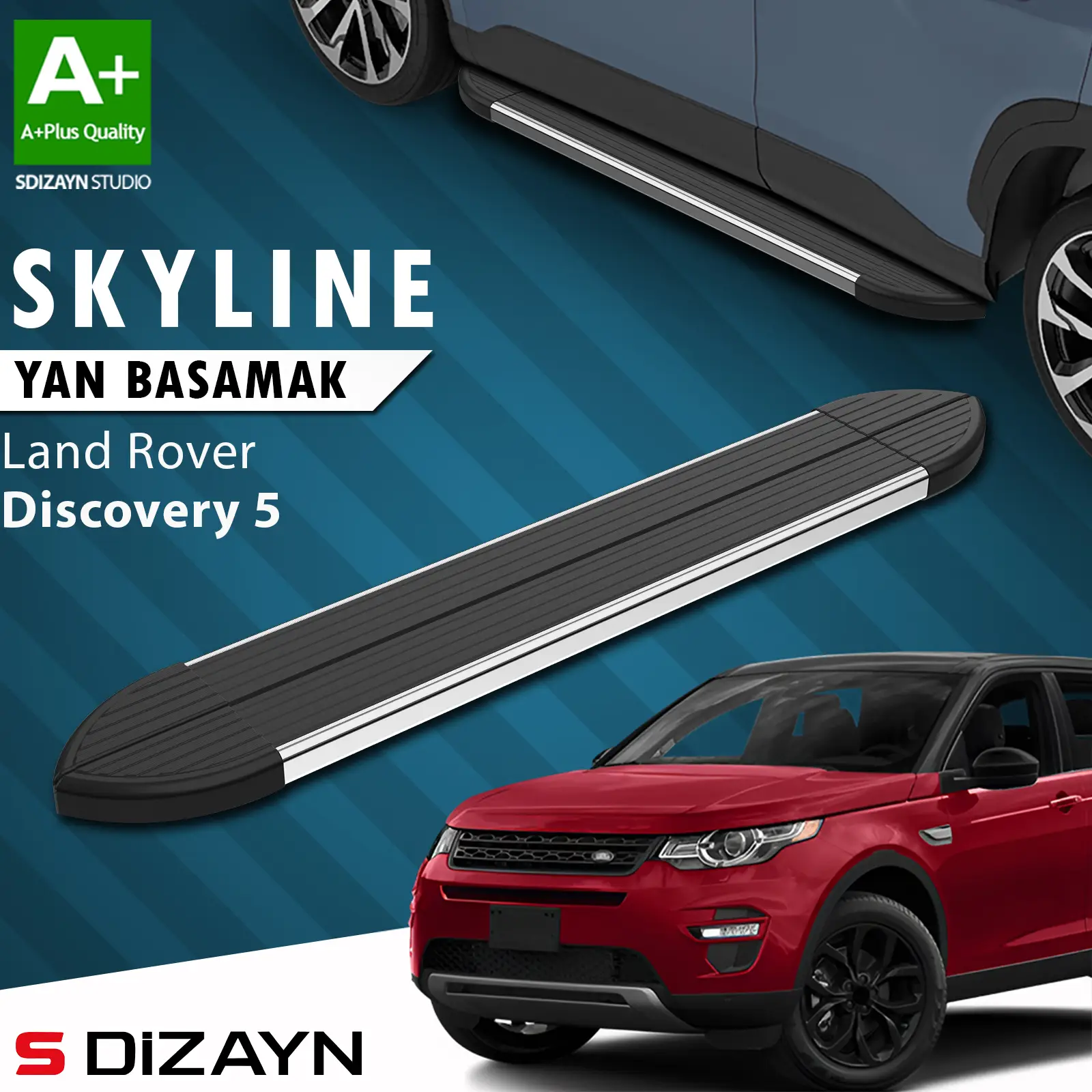 Land Rover Discovery 5 Skyline Krom Yan Basamak 193 Cm 2017 Üzeri A+ Kalite