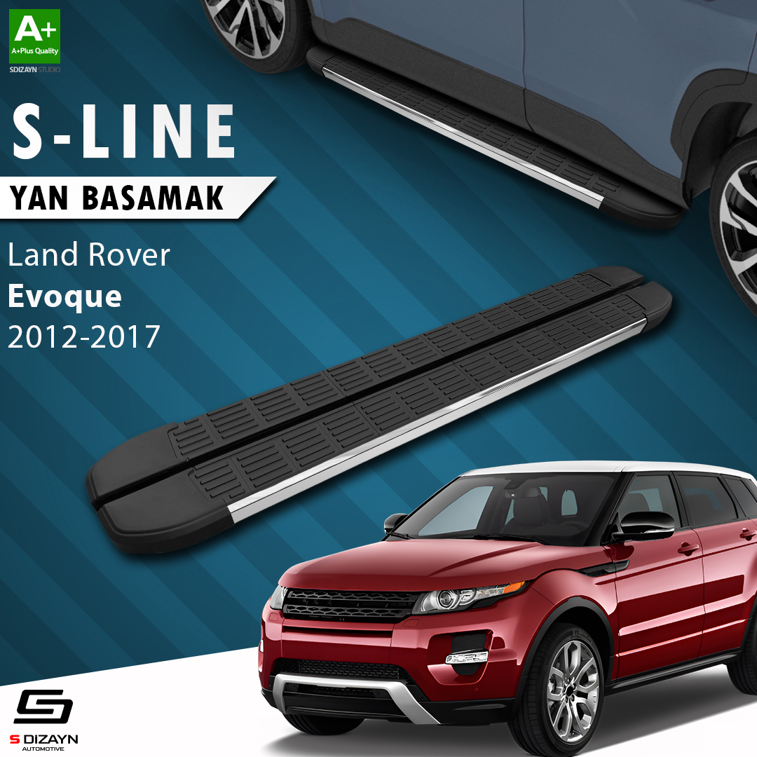 S-Dizayn Land Rover Range Rover Evoque S-Line Krom Yan Basamak 173 Cm 2012-2017 A+ Kalite S-Dizayn Land Rover Range Rover Evoque S-Line Krom Yan Basamak 173 Cm 2012-2017 A+ Kalite