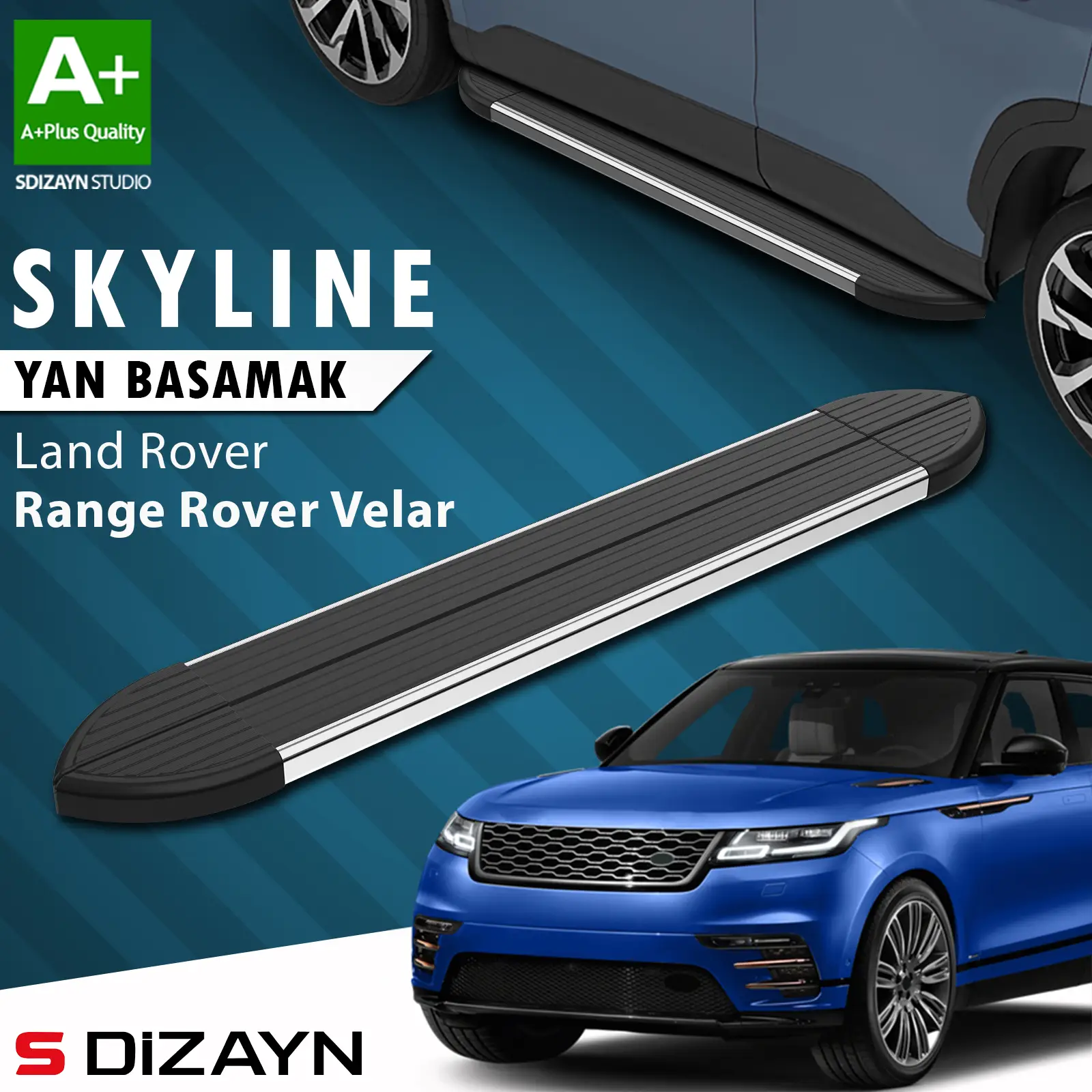 Land Rover Range Rover Velar Skyline Krom Yan Basamak 193 Cm 2017 Üzeri A+ Kalite