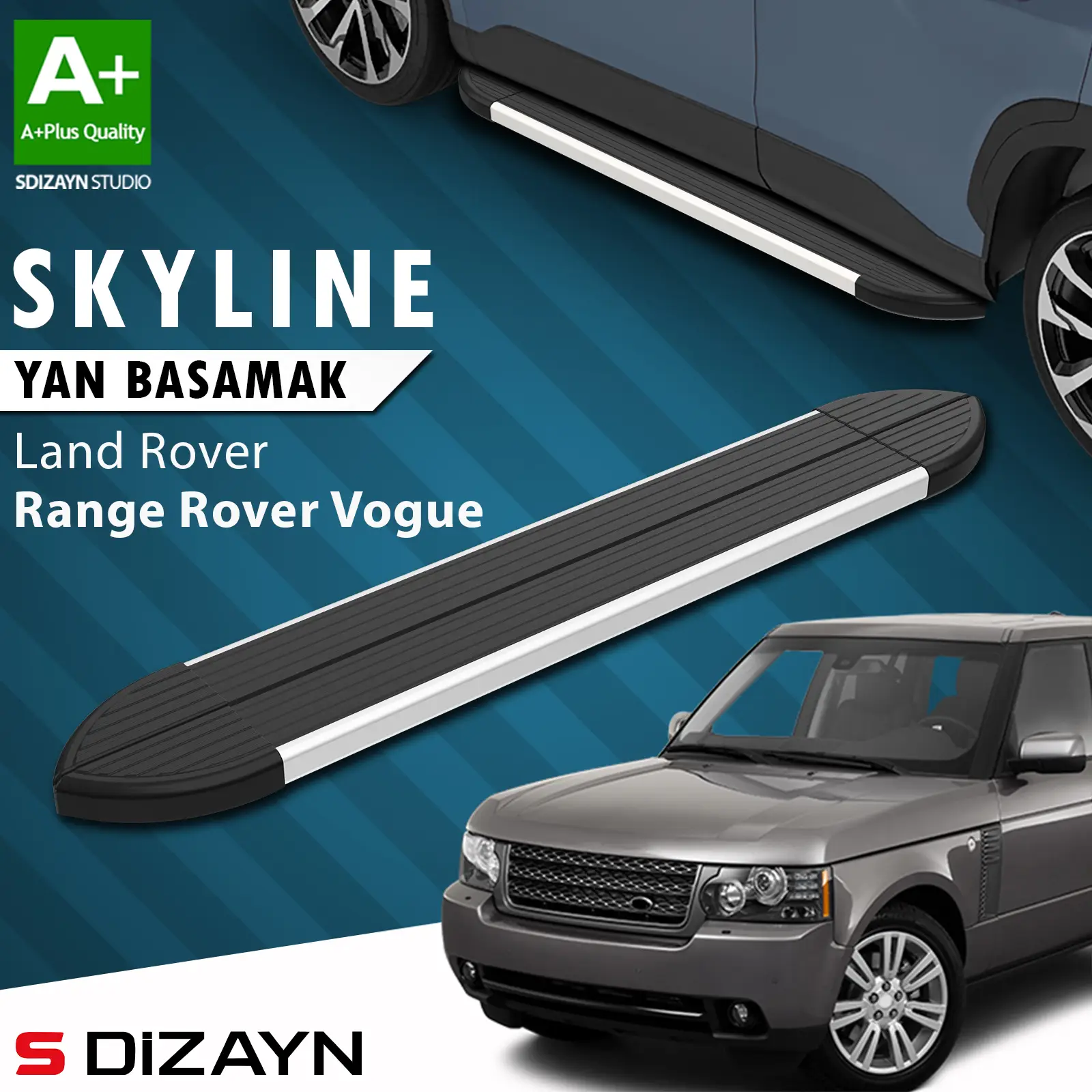 Land Rover Range Rover Vogue 2 Skyline Aluminyum Yan Basamak 183 Cm 2002-2012 A+ Kalite