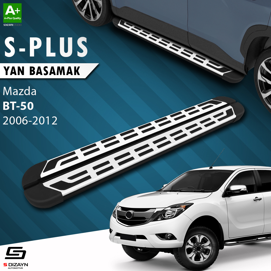 S-Dizayn Mazda BT-50 Pick-Up S-Plus Gri Yan Basamak 193 Cm 2006-2012 A+ Kalite S-Dizayn Mazda BT-50 Pick-Up S-Plus Gri Yan Basamak 193 Cm 2006-2012 A+ Kalite