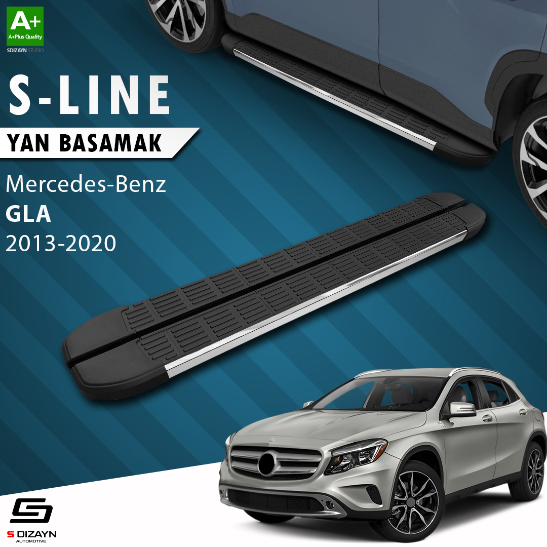 S-Dizayn GLA X156 S-Line Krom Yan Basamak 183 Cm 2013-2020 A+ Kalite S-Dizayn GLA X156 S-Line Krom Yan Basamak 183 Cm 2013-2020 A+ Kalite