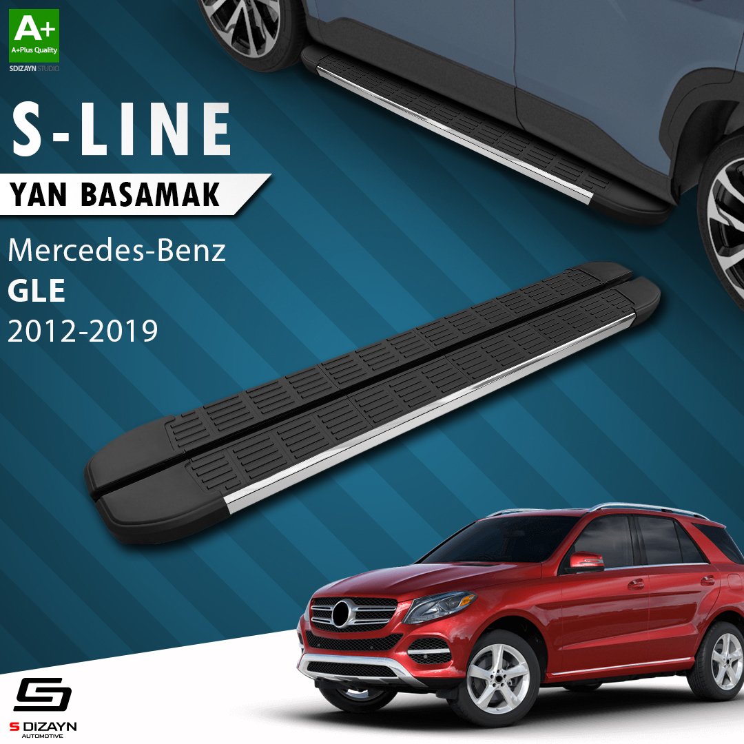 S-Dizayn GLE W166 S-Line Krom Yan Basamak 193 Cm 2012-2019 A+ Kalite S-Dizayn GLE W166 S-Line Krom Yan Basamak 193 Cm 2012-2019 A+ Kalite
