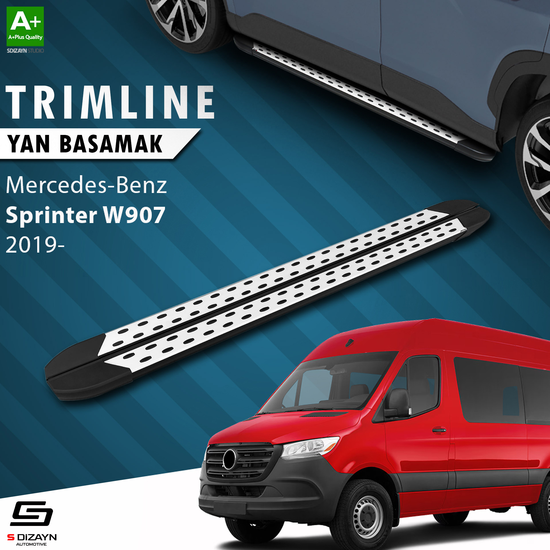 S-Dizayn Sprinter W907 Orta Şase TrimLine Gri Yan Basamak 274 Cm 2019 Üzeri S-Dizayn Sprinter W907 Orta Şase TrimLine Gri Yan Basamak 274 Cm 2019 Üzeri
