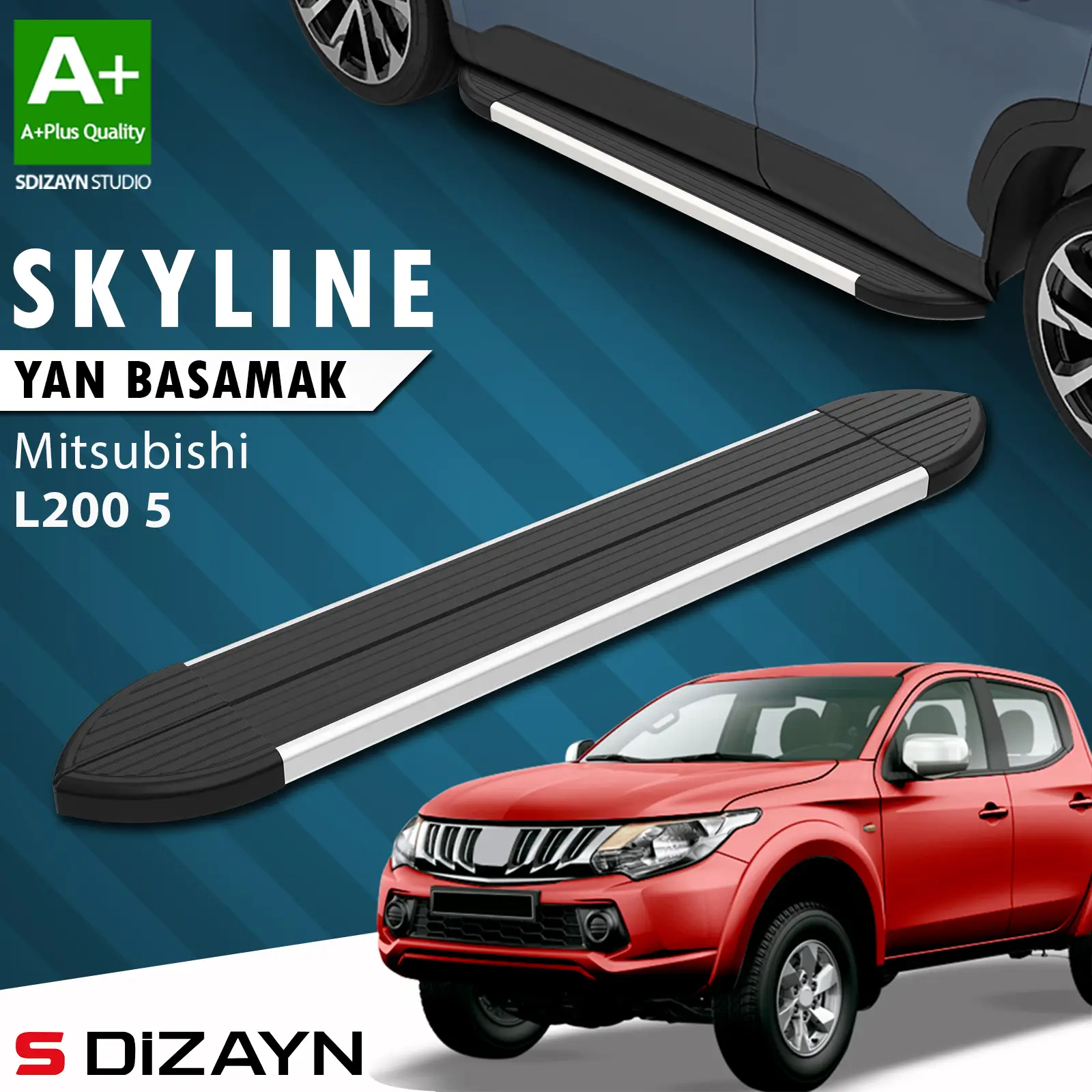 Mitsubishi L200 5 Skyline Aluminyum Yan Basamak 193 Cm 2015-2019 A+ Kalite