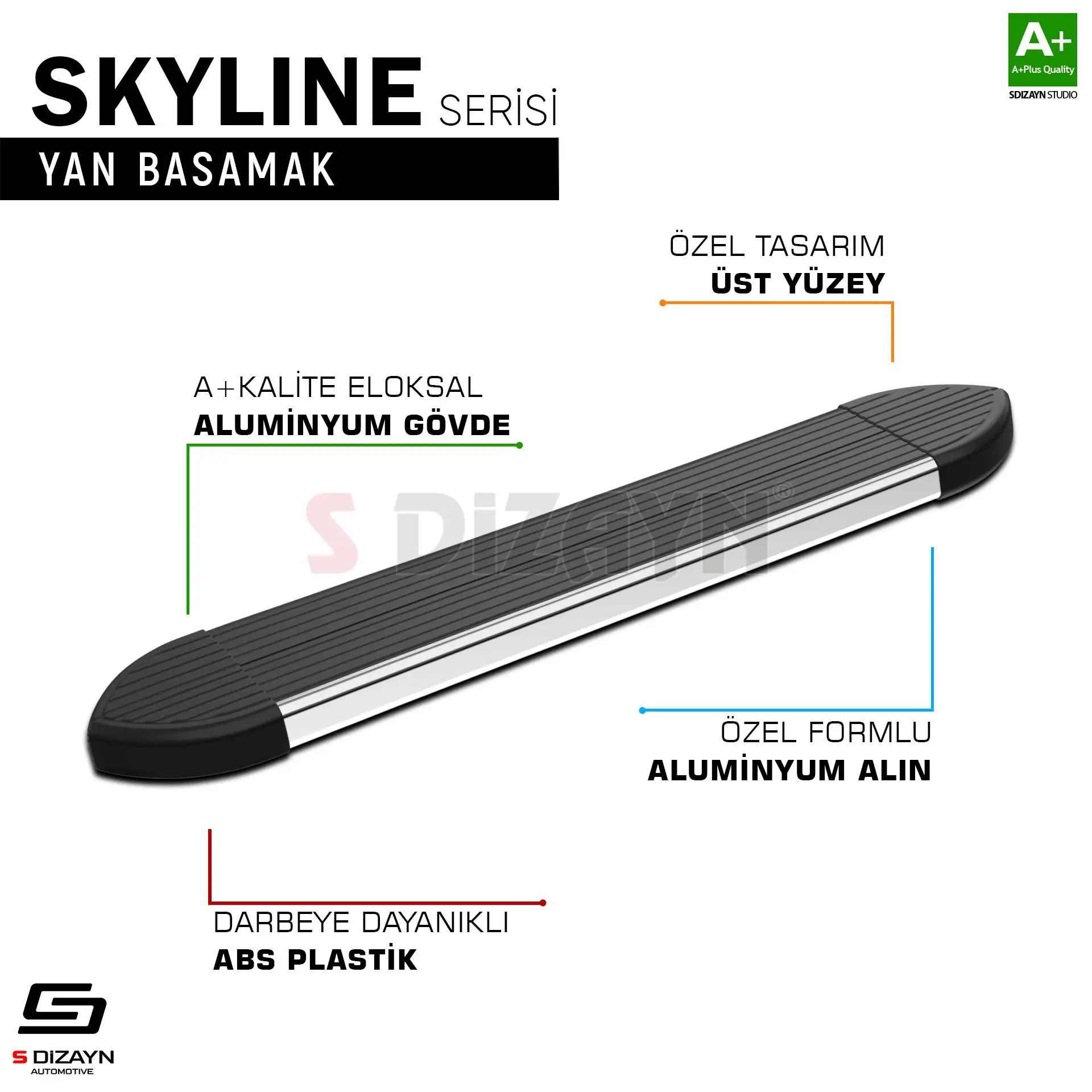 Mitsubishi L200 5 Skyline Krom Yan Basamak 193 Cm 2015-2019 A+ Kalite