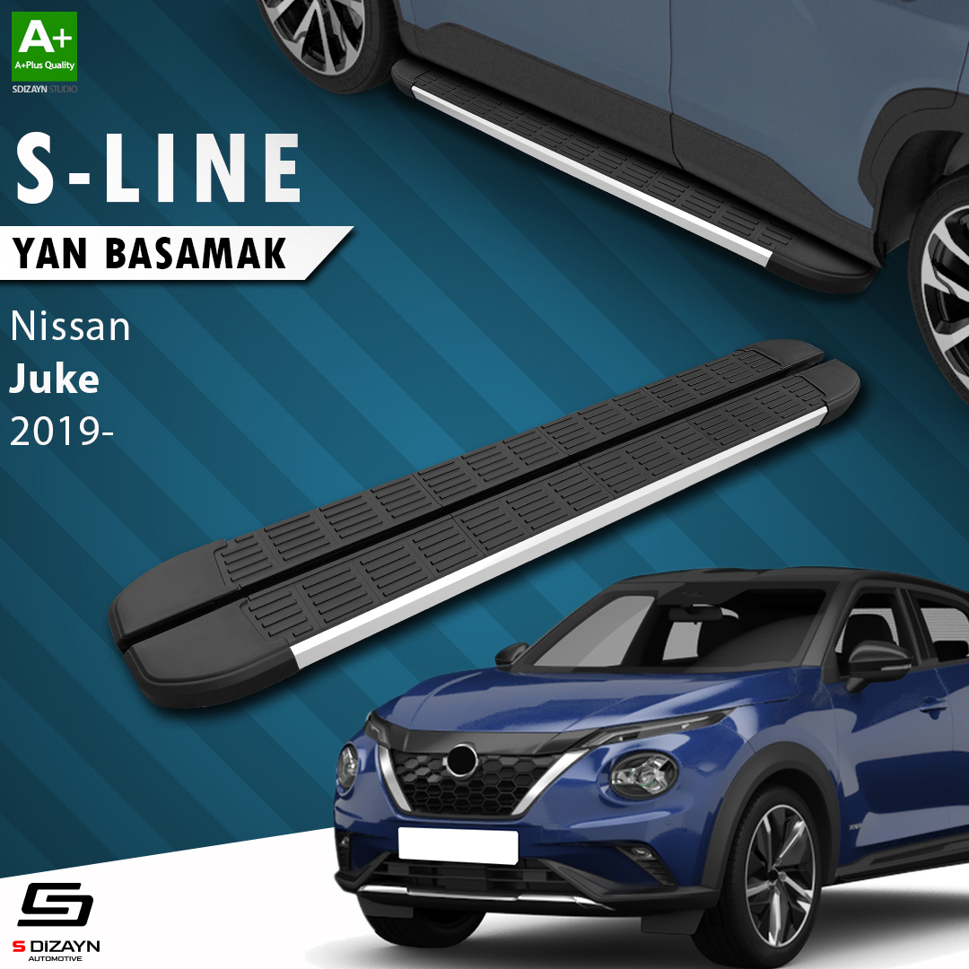 S-Dizayn Nissan Juke 2 S-Line Aluminyum Yan Basamak 173 Cm 2019 Üzeri A+ Kalite S-Dizayn Nissan Juke 2 S-Line Aluminyum Yan Basamak 173 Cm 2019 Üzeri A+ Kalite