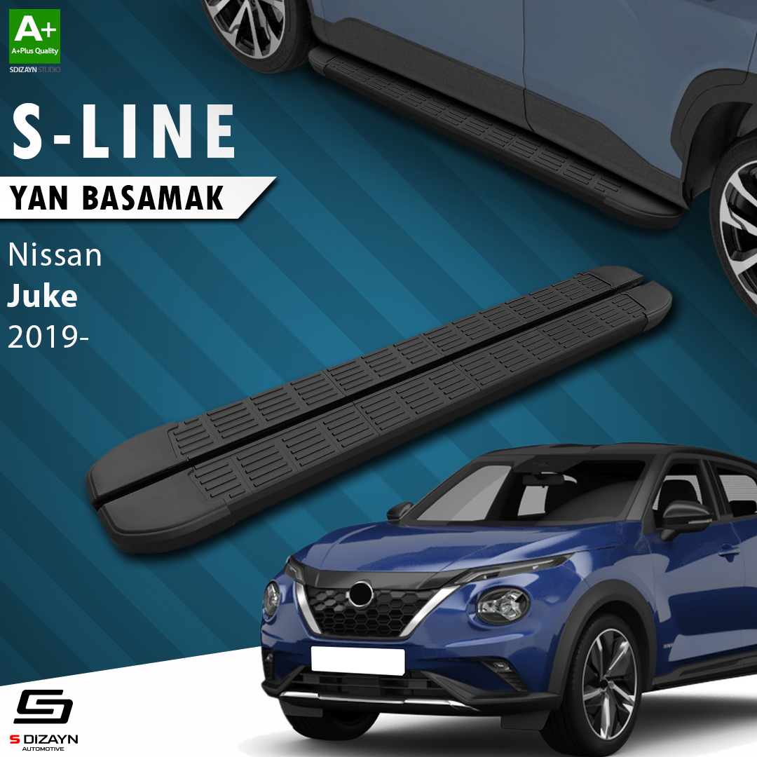 S-Dizayn Nissan Juke 2 S-Line Siyah Yan Basamak 173 Cm 2019 Üzeri A+ Kalite S-Dizayn Nissan Juke 2 S-Line Siyah Yan Basamak 173 Cm 2019 Üzeri A+ Kalite