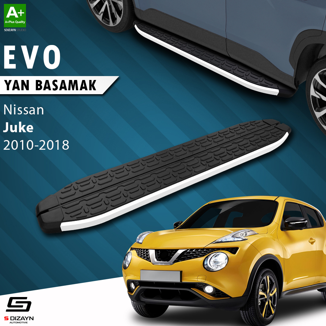 S-Dizayn Nissan Juke Evo Aluminyum Yan Basamak 173 Cm 2010-2018 A+ Kalite S-Dizayn Nissan Juke Evo Aluminyum Yan Basamak 173 Cm 2010-2018 A+ Kalite