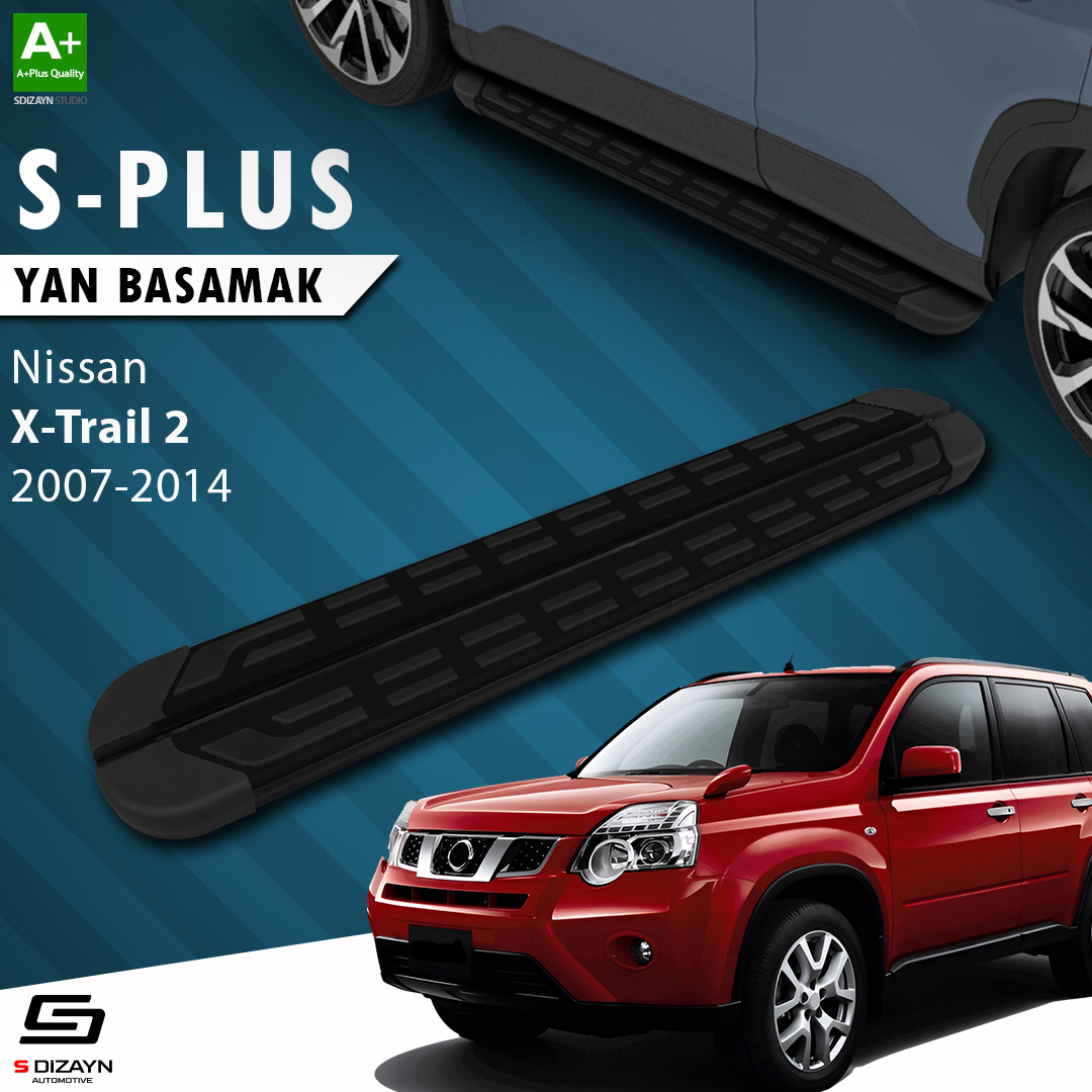 S-Dizayn Nissan X-Trail T31 S-Plus Siyah Yan Basamak 173 Cm 2007-2014 A+ Kalite S-Dizayn Nissan X-Trail T31 S-Plus Siyah Yan Basamak 173 Cm 2007-2014 A+ Kalite