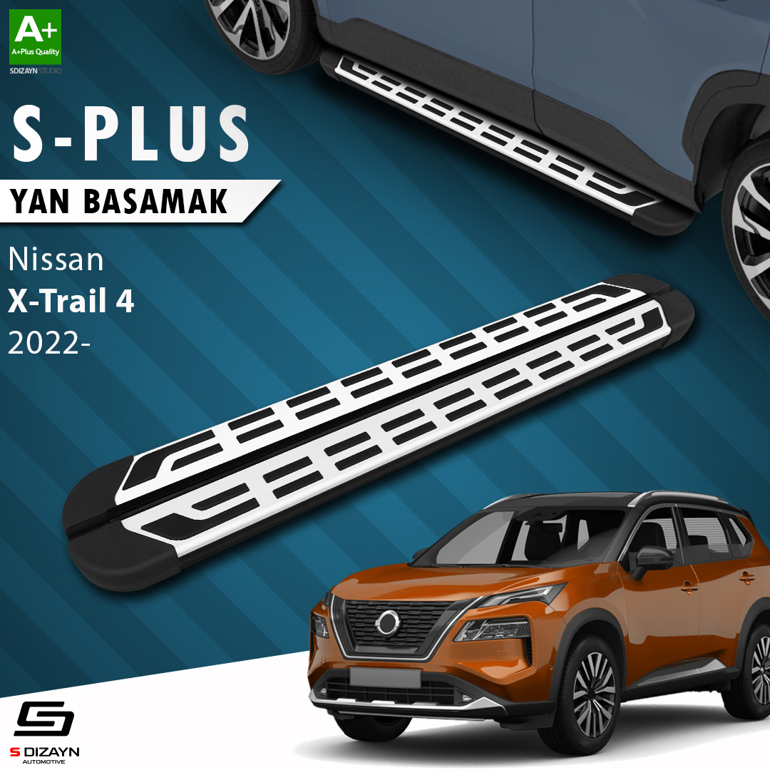S-Dizayn Nissan X-Trail T33 S-Plus Gri Yan Basamak 183 Cm 2022 Üzeri A+ Kalite S-Dizayn Nissan X-Trail T33 S-Plus Gri Yan Basamak 183 Cm 2022 Üzeri A+ Kalite