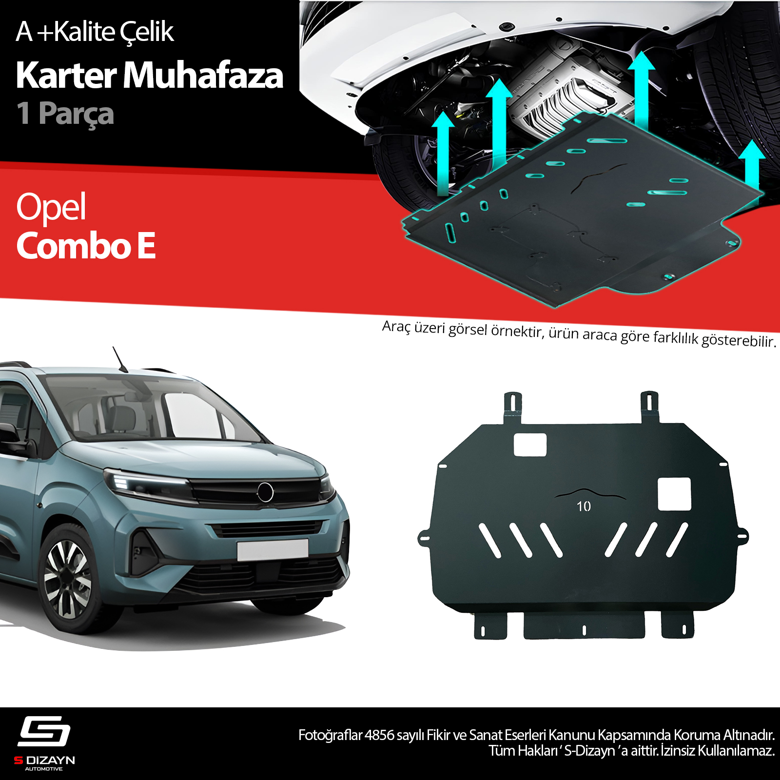 S-Dizayn Opel Combo E Çelik Karter Muhafaza Koruma 2023 Üzeri A+ Kalite S-Dizayn Opel Combo E Çelik Karter Muhafaza Koruma 2023 Üzeri A+ Kalite