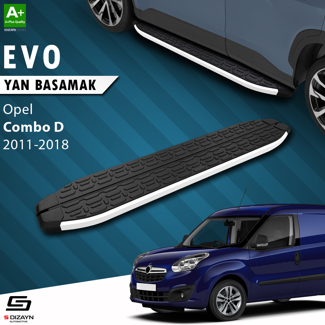 S-Dizayn Opel Combo D Evo Aluminyum Yan Basamak 193 Cm 2011-2018 A+ Kalite S-Dizayn Opel Combo D Evo Aluminyum Yan Basamak 193 Cm 2011-2018 A+ Kalite