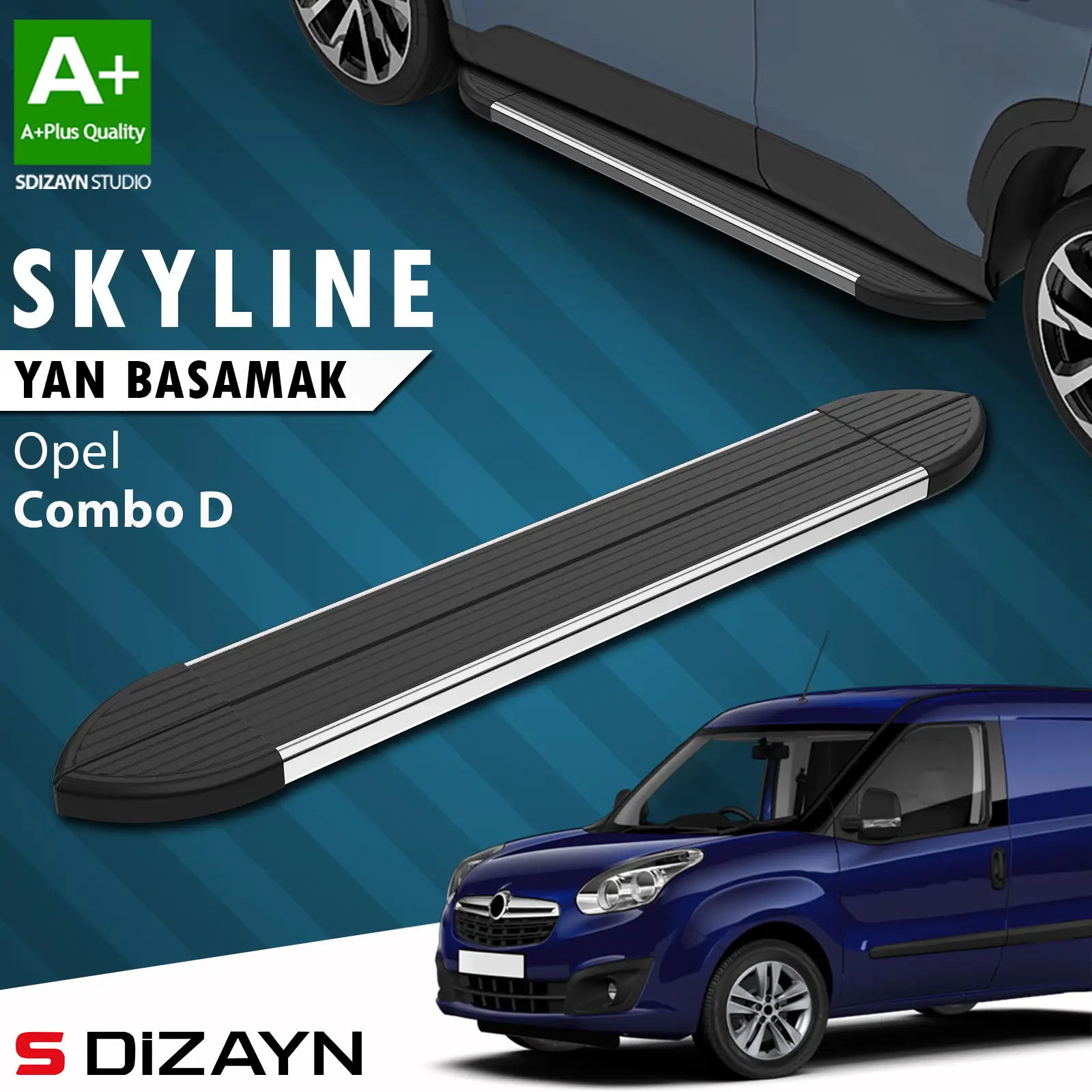 Opel Combo D Skyline Krom Yan Basamak 193 Cm 2011-2015 A+ Kalite