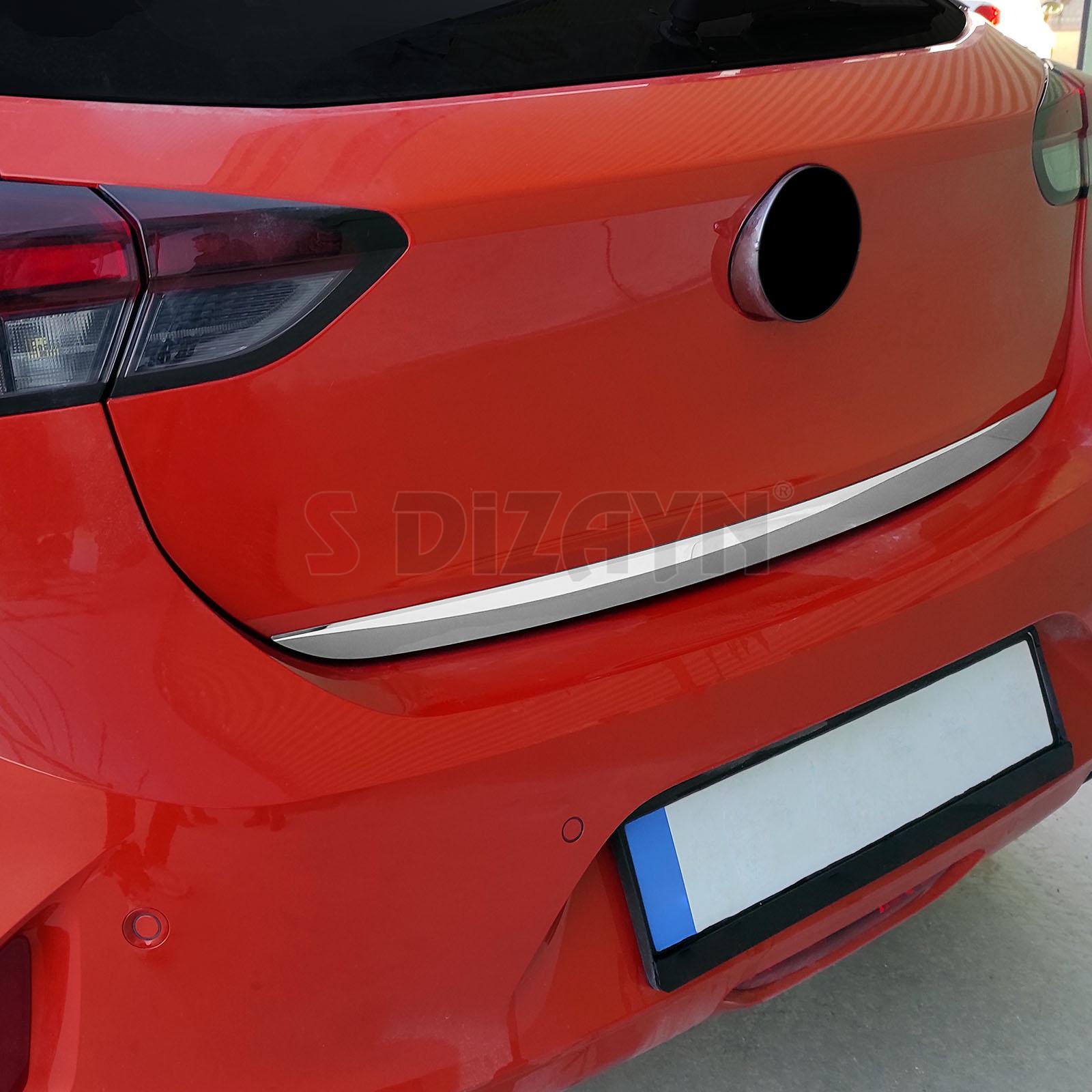 S-Dizayn Opel Corsa F Krom Bagaj Alt Çıtası 2019 Üzeri S-Dizayn Opel Corsa F Krom Bagaj Alt Çıtası 2019 Üzeri
