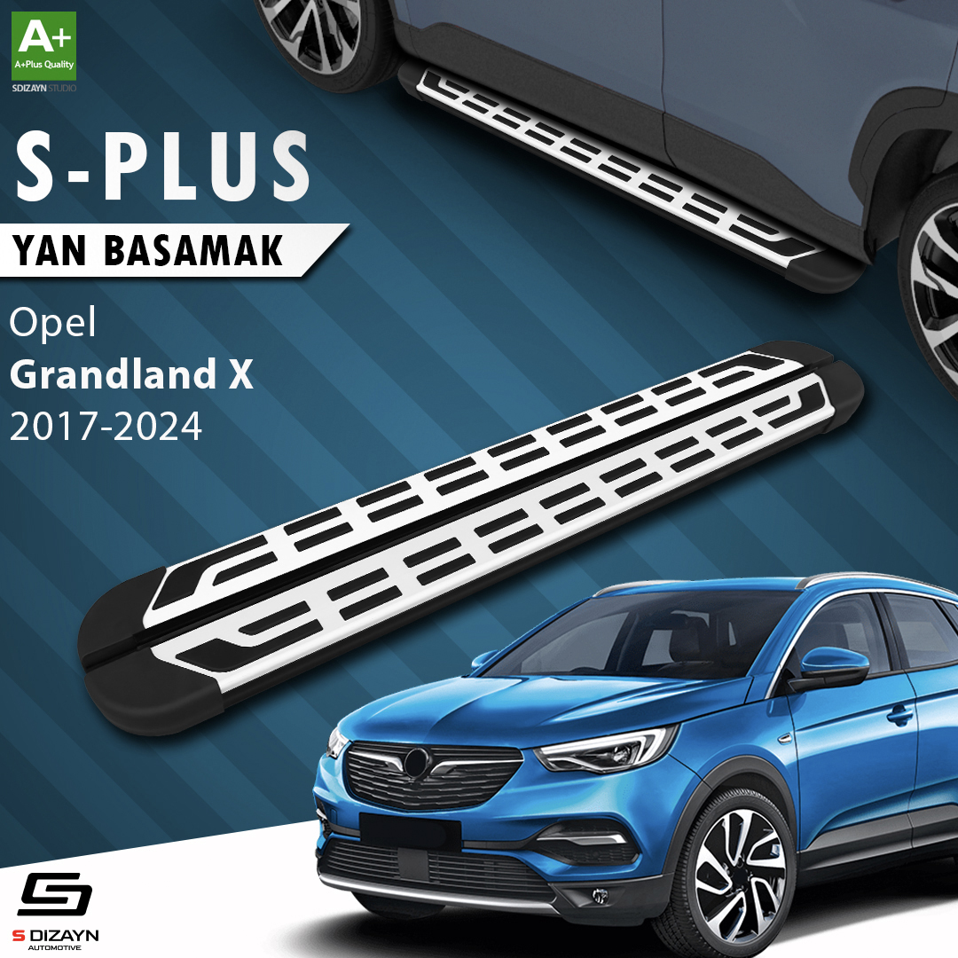 S-Dizayn Opel Grandland X S-Plus Gri Yan Basamak 183 Cm 2017-2024 A+ Kalite S-Dizayn Opel Grandland X S-Plus Gri Yan Basamak 183 Cm 2017-2024 A+ Kalite