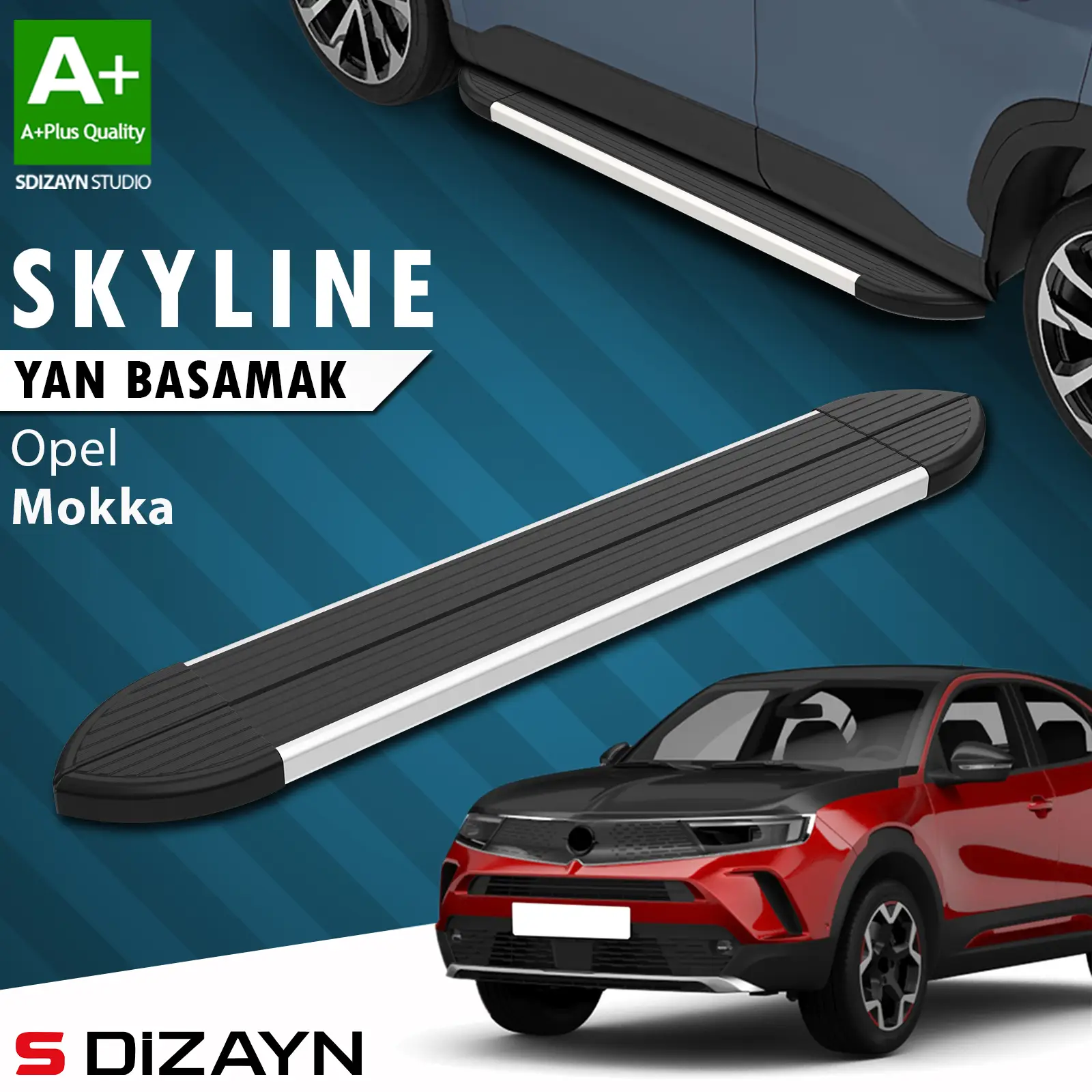 Opel Mokka 2 Skyline Aluminyum Yan Basamak 173 Cm 2020 Üzeri A+ Kalite