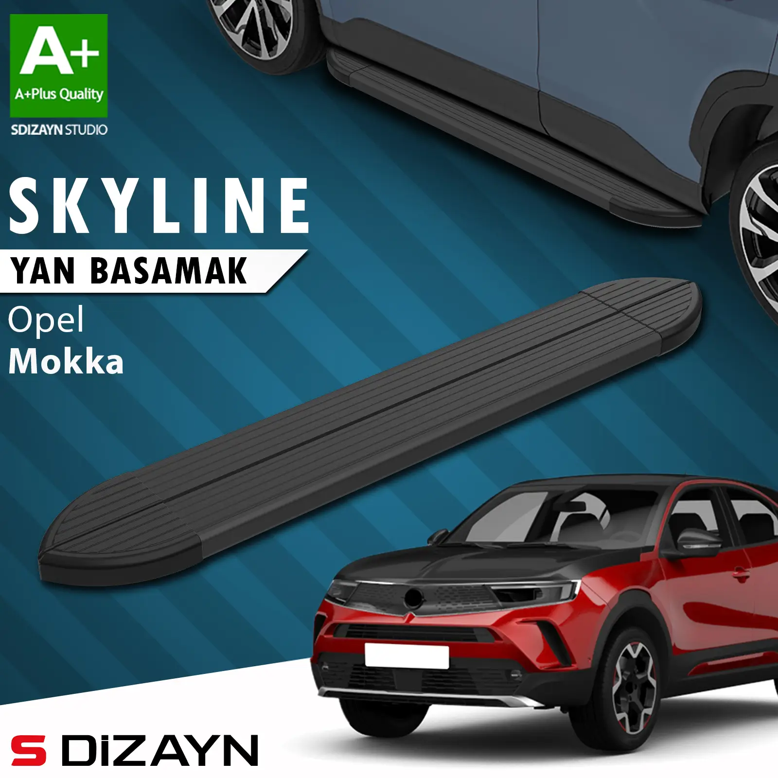 Opel Mokka 2 Skyline Siyah Yan Basamak 173 Cm 2020 Üzeri A+ Kalite