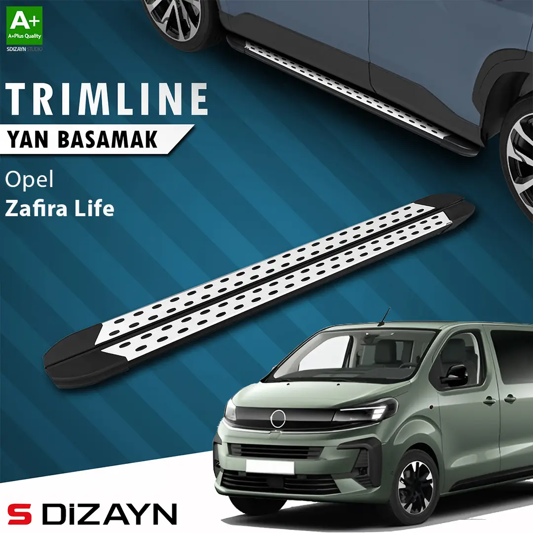 S-Dizayn Opel Zafira Life Kısa Şase TrimLine Gri Yan Basamak 213 Cm 2020 Üzeri