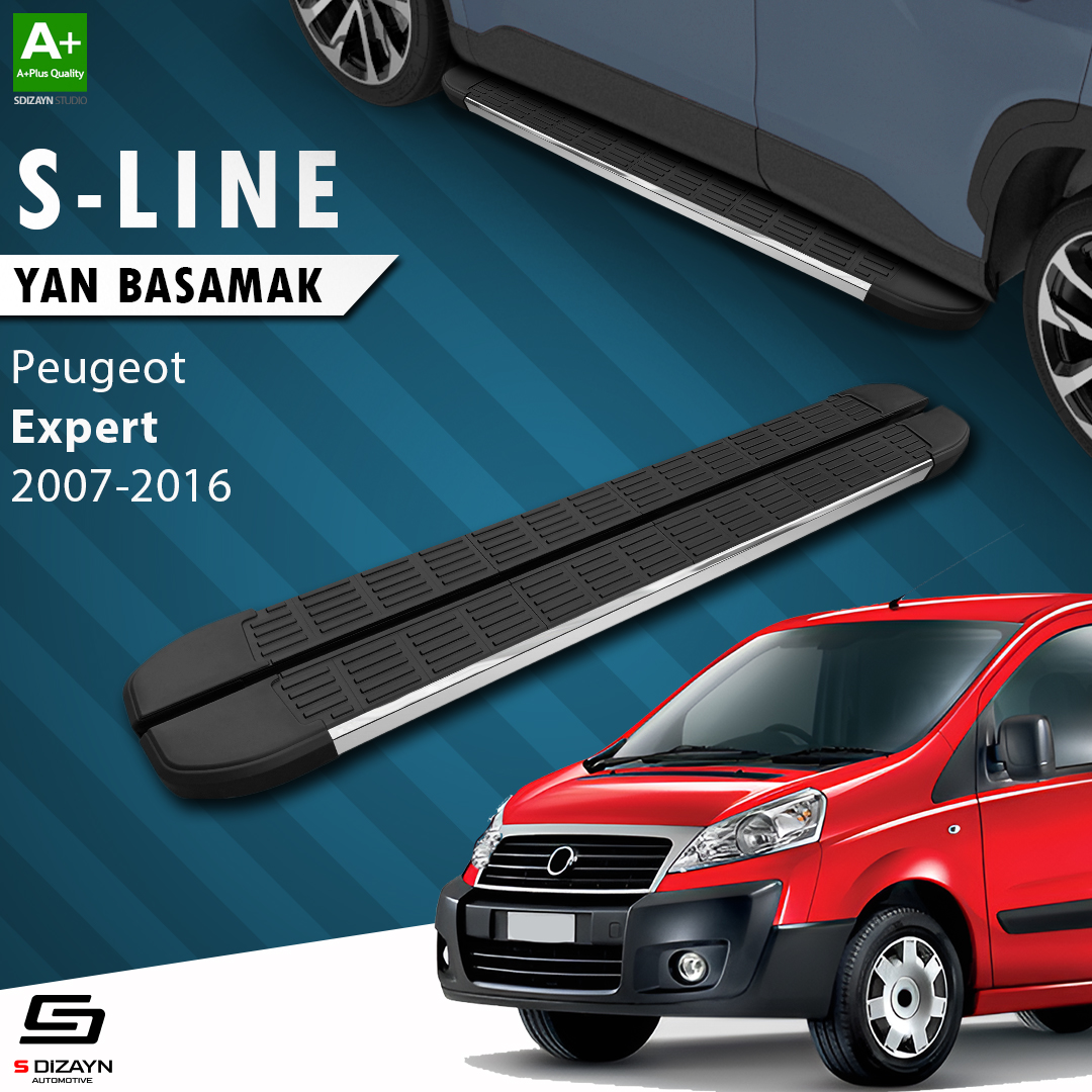 S-Dizayn Peugeot Expert 2 Uzun Şase S-Line Krom Yan Basamak 223 Cm 2007-2016 A+ Kalite S-Dizayn Peugeot Expert 2 Uzun Şase S-Line Krom Yan Basamak 223 Cm 2007-2016 A+ Kalite