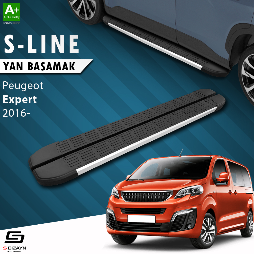 S-Dizayn Peugeot Expert 3 Kısa Şase S-Line Aluminyum Yan Basamak 213 Cm 2016 Üzeri A+ Kalite S-Dizayn Peugeot Expert 3 Kısa Şase S-Line Aluminyum Yan Basamak 213 Cm 2016 Üzeri A+ Kalite