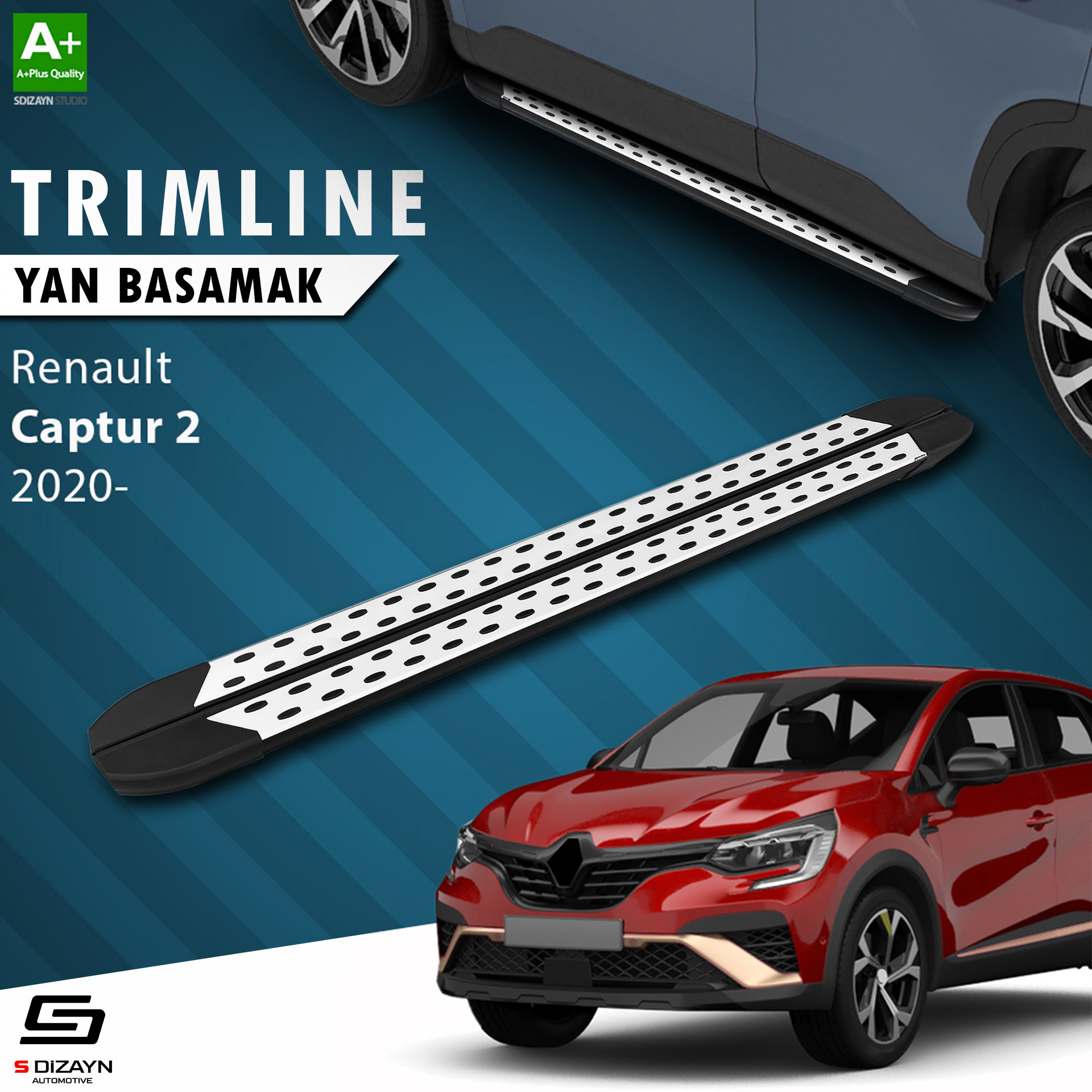 S-Dizayn Renault Captur 2 TrimLine Gri Yan Basamak 179 Cm 2020 Üzeri S-Dizayn Renault Captur 2 TrimLine Gri Yan Basamak 179 Cm 2020 Üzeri